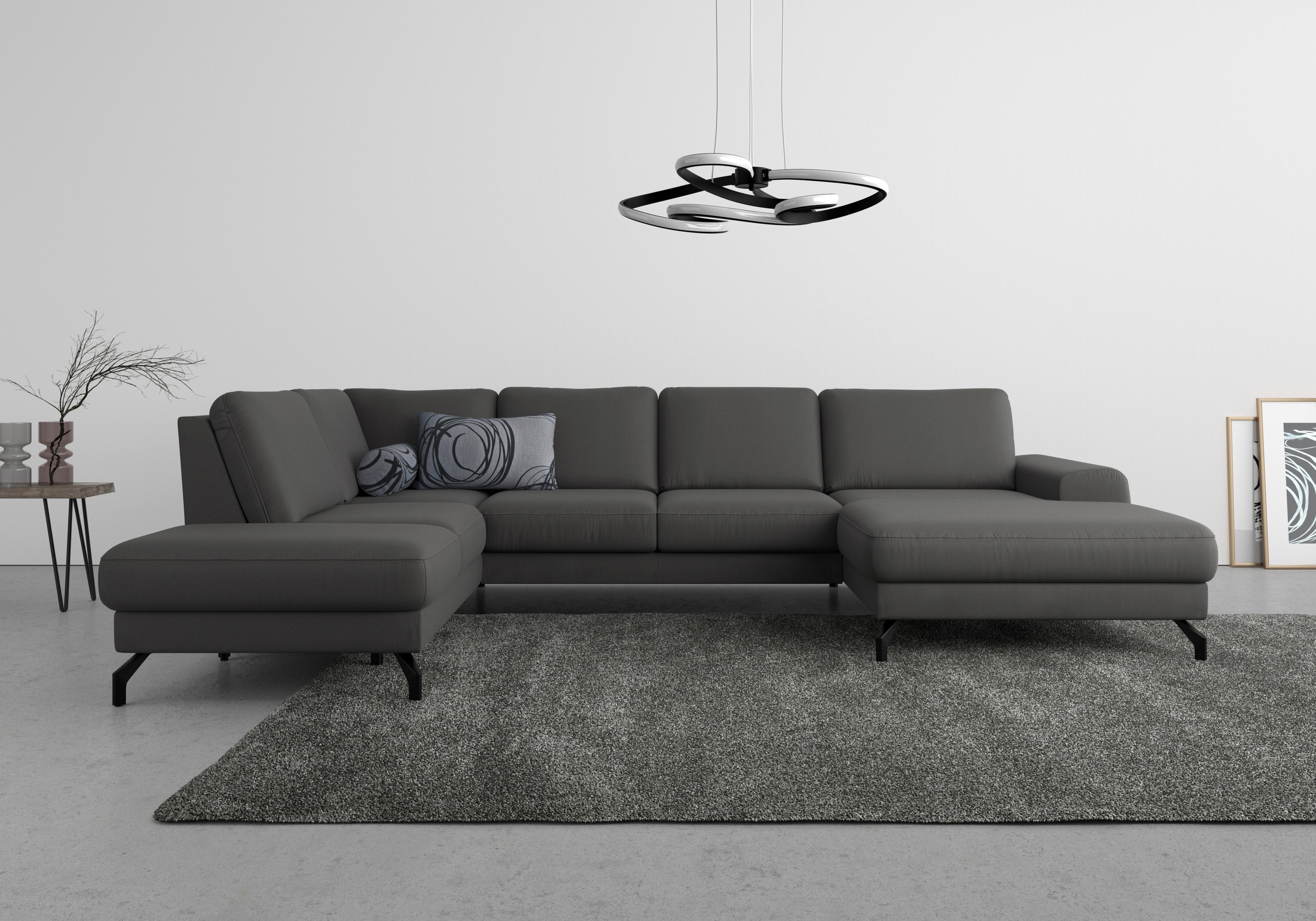 Thumbnail - sit&more Wohnlandschaft "Cinturo U-Form", inklusive Sitztiefenverstellung und Federkern, Sitzhöhe 45 cm