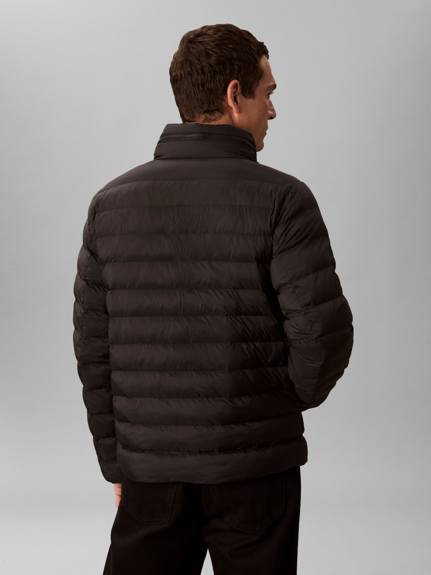 Calvin Klein Jeans Steppjacke »LS NYLN MD WT HDD F«, mit Kapuze, mit Kapuze im Kragen