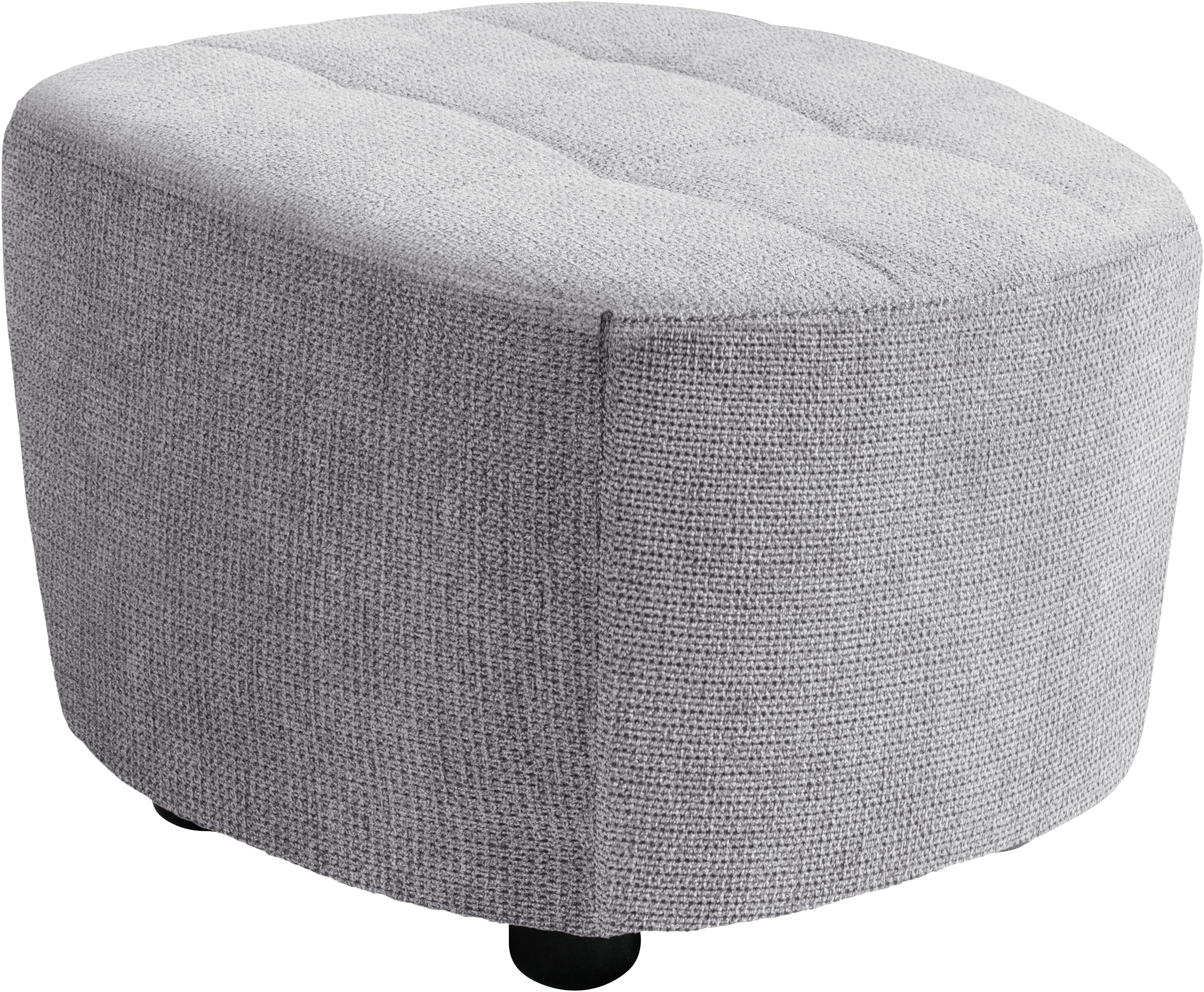 Fußhocker ALINA, B:54cm H:41cm T:57cm, grau, Struktur fein XBO 100% Polyester), Hocker, "Yuri", Passend zu Sessel Yuri
