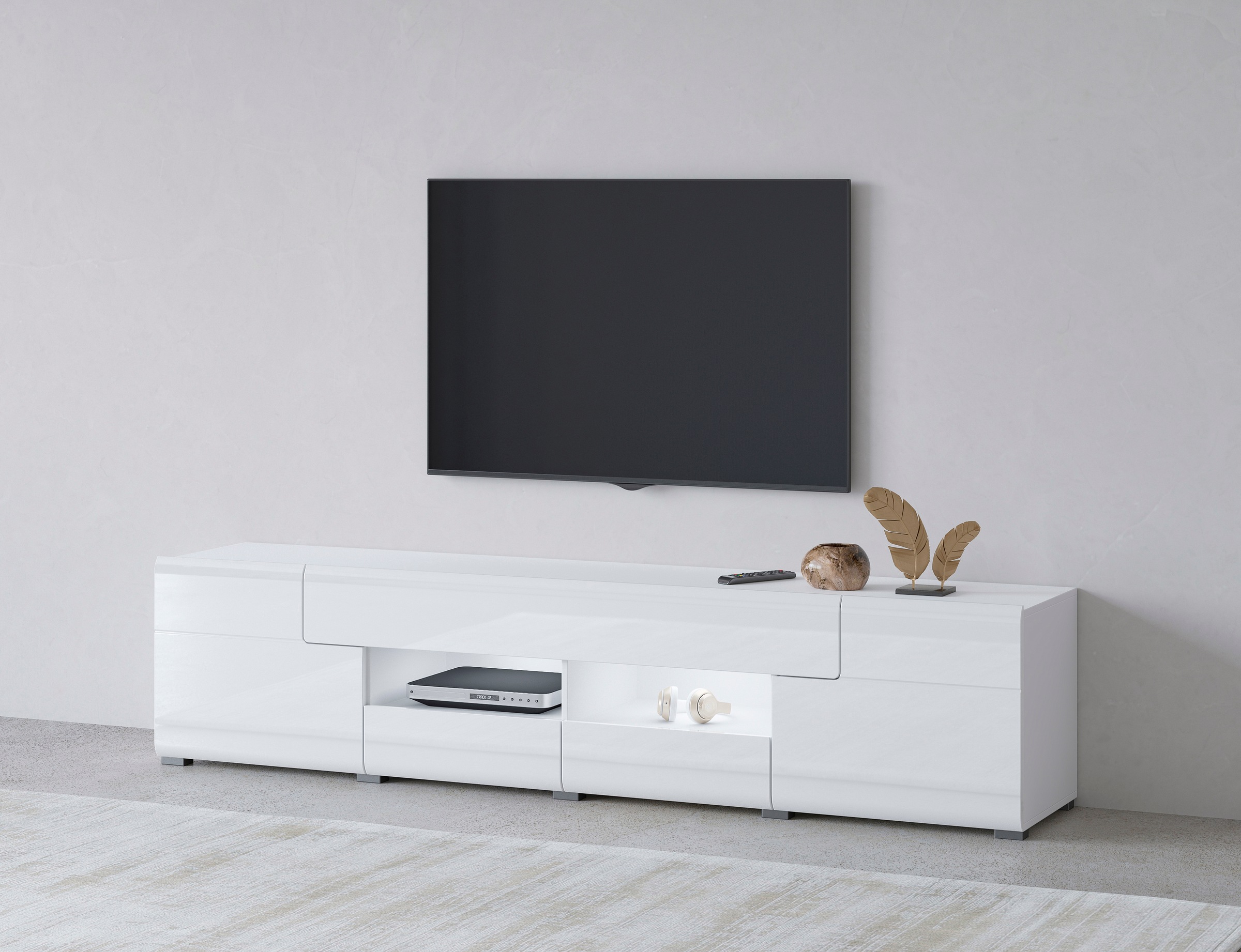 OTTO home Lowboard "Toledo,Breite 209cm, trendige TV-Schrank mit dekorative günstig online kaufen