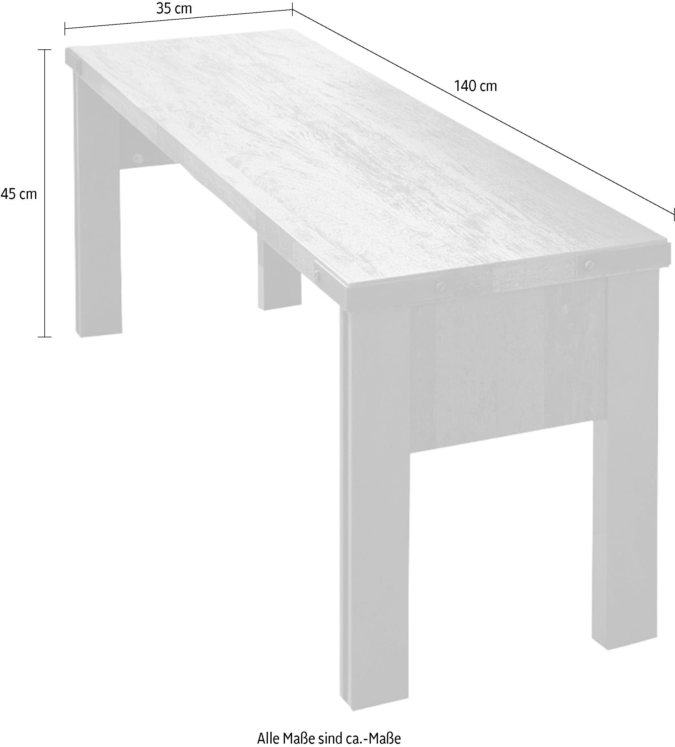Home affaire Sitzbank »Bristol«, Esszimmerbank mit Platz für 2 Personen - (B/T/H) 140/35/44 cm