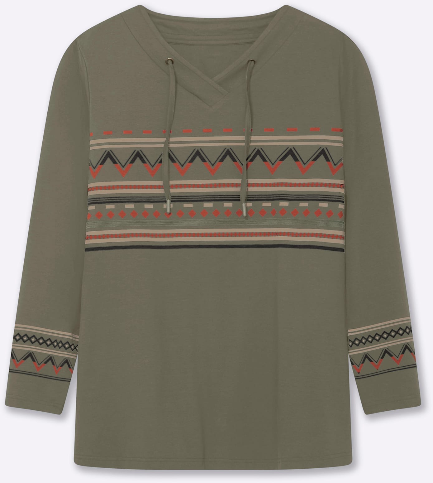 Sheego Langarmshirt »Shirt«, (1 tlg.)