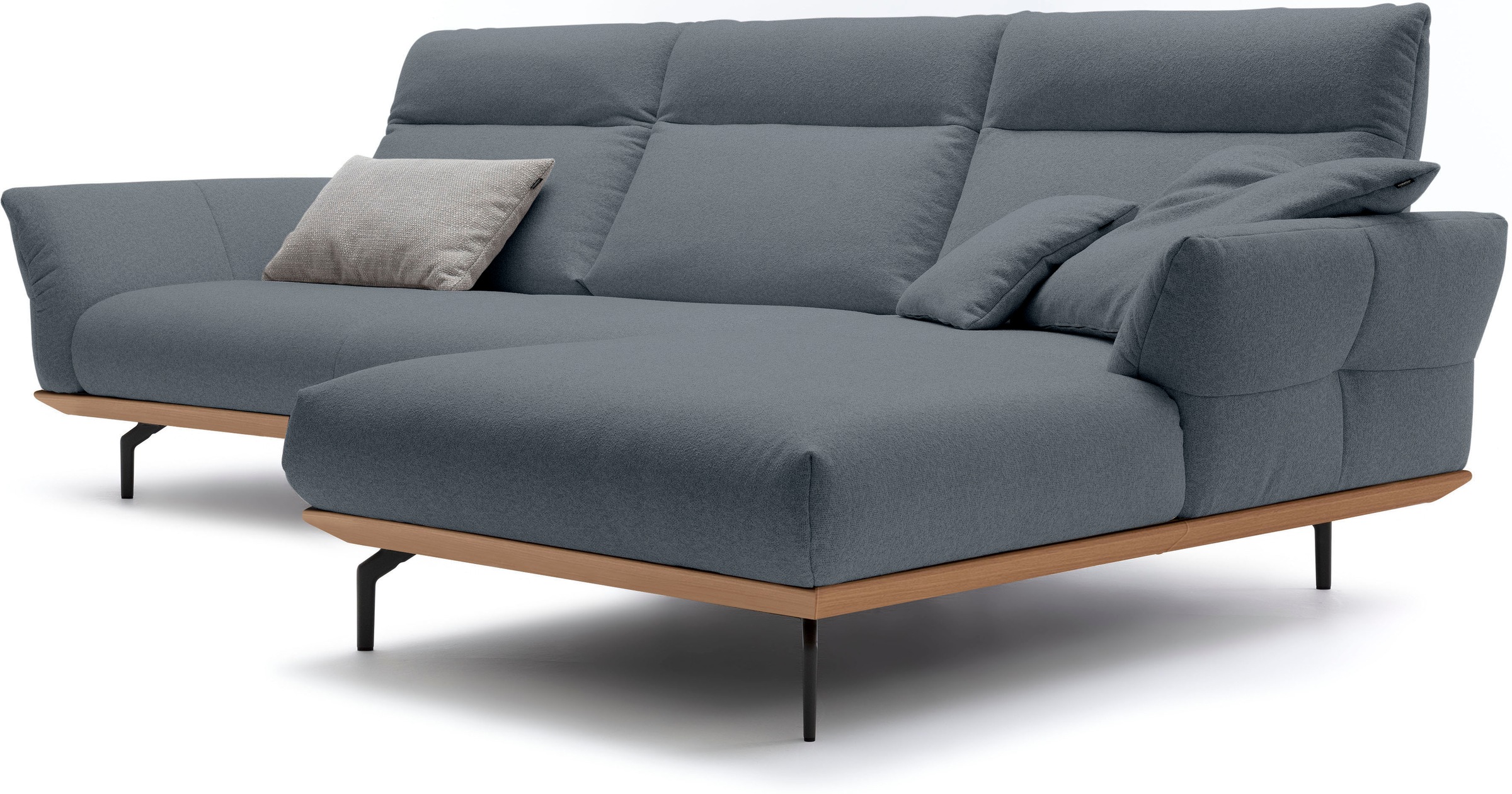 Creation BY ROLF BENZ Ecksofa "CR.460", Sockel in Eiche, Winkelfüße in Umbr günstig online kaufen