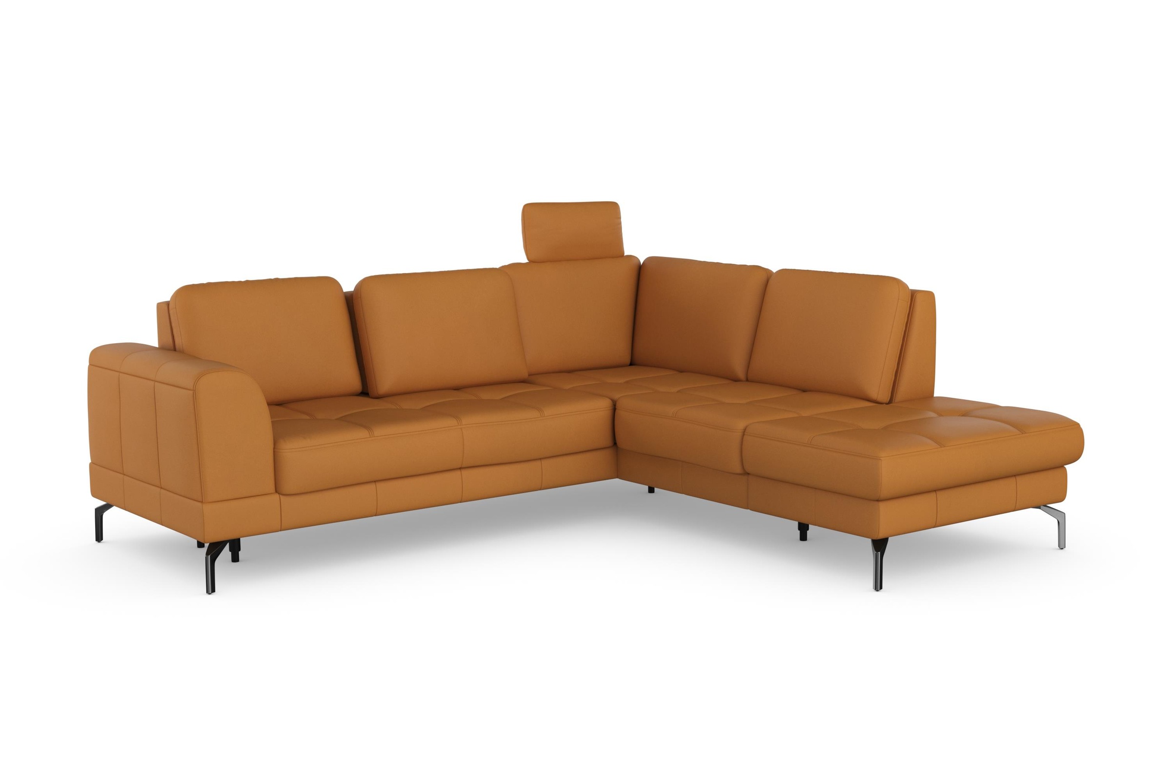 sit&more Ecksofa »Bendigo L-Form«, inklusive Sitztiefenverstellung, Bodenfreiheit 15 cm, in 2 Fußfarben