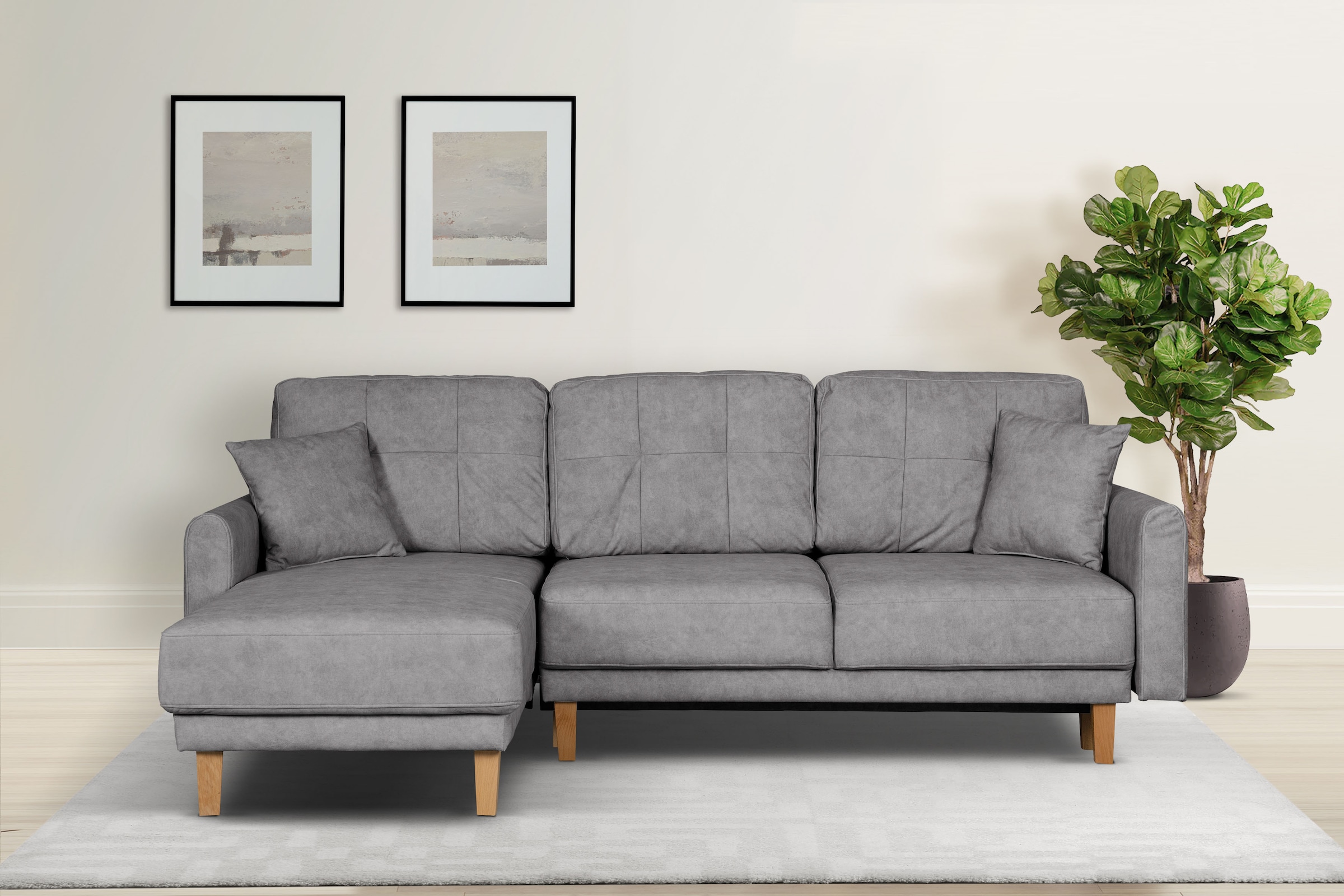 Home affaire Ecksofa "TRIPLO optionale Schlafsofa mit Bettkasten, Maße B/T/ günstig online kaufen