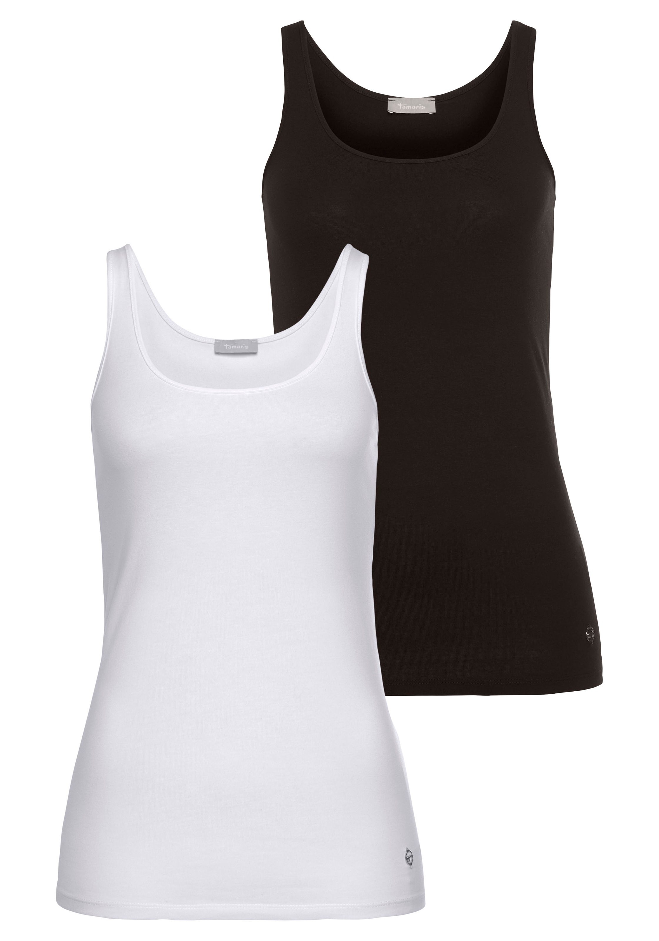 Tamaris Tanktop, (2er-Pack), aus Baumwollmischung - im Set günstig online kaufen