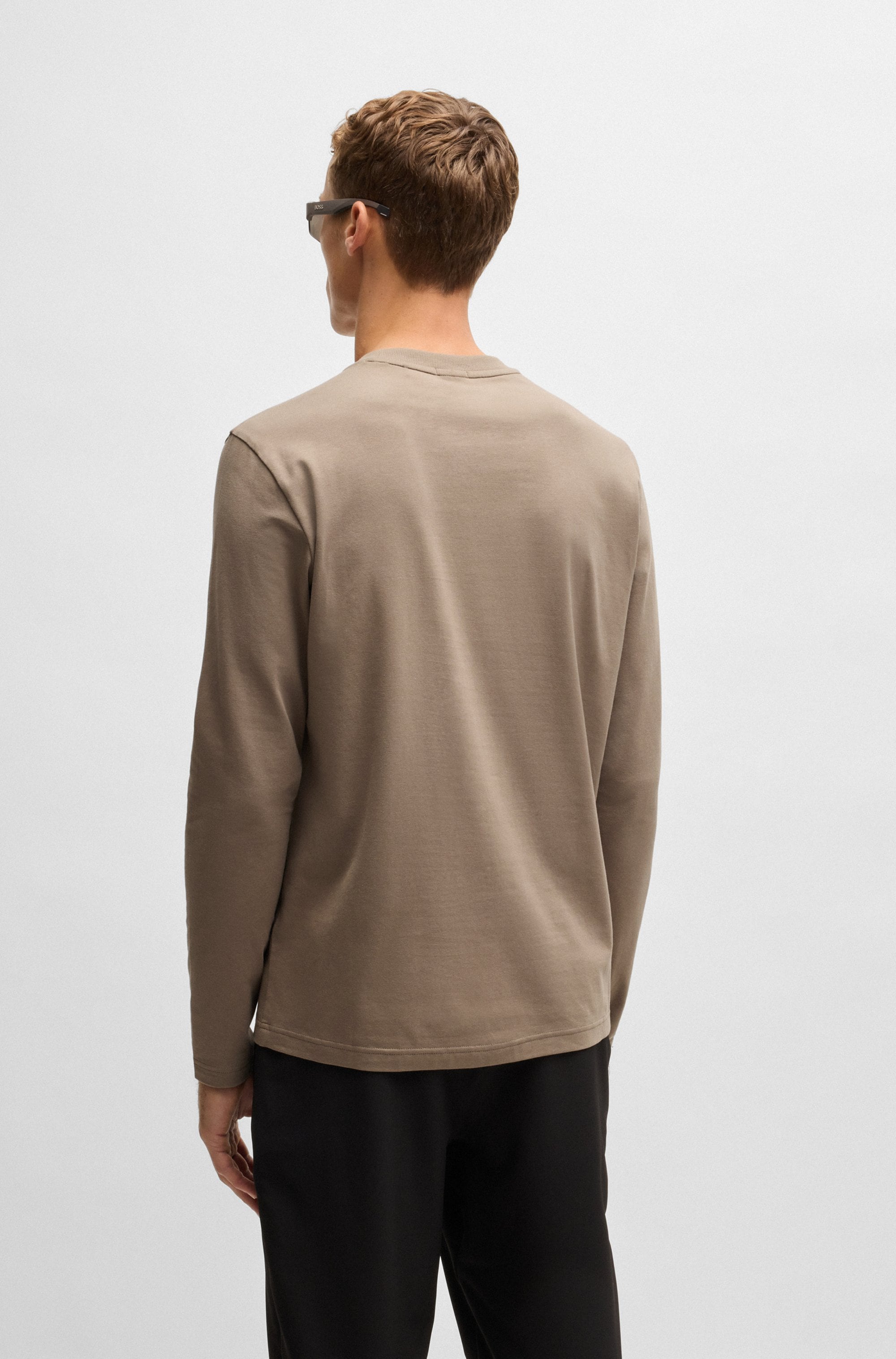 BOSS GREEN Langarmshirt »Tee Long«, mit Rundhalsausschnitt