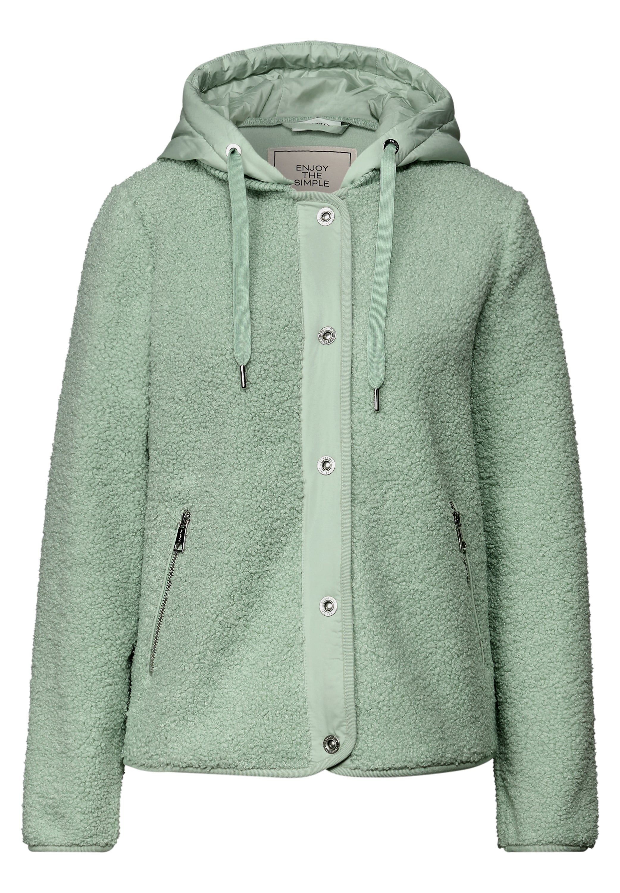 STREET ONE Fellimitatjacke, mit Kapuze