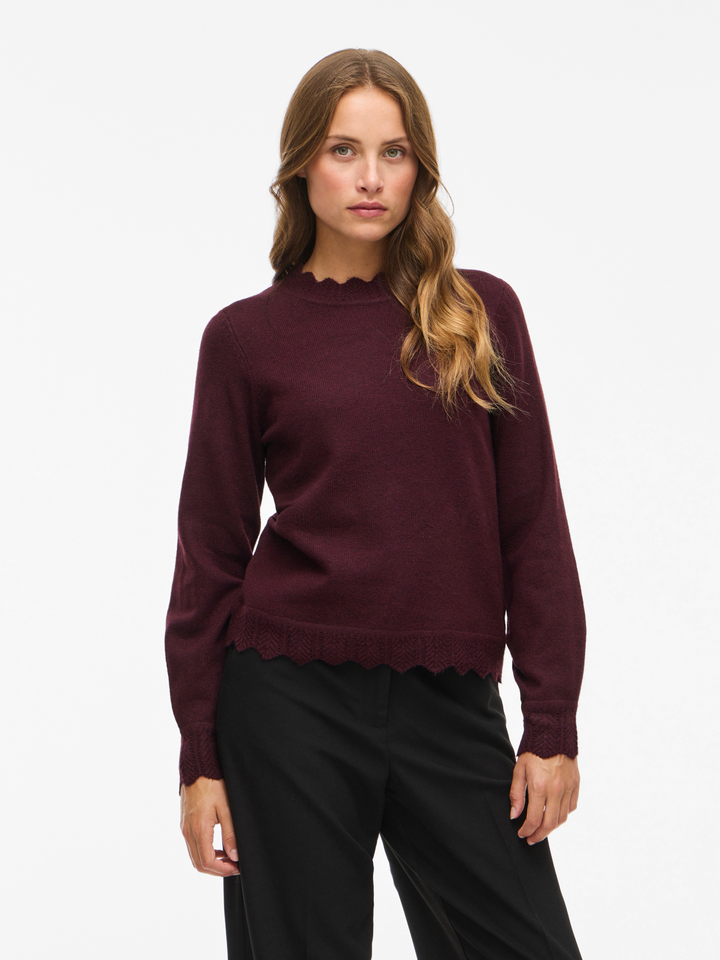 Vila Strickpullover "VINIKOLINA O-NECK L/S KNIT TOP - NOOS" günstig online kaufen
