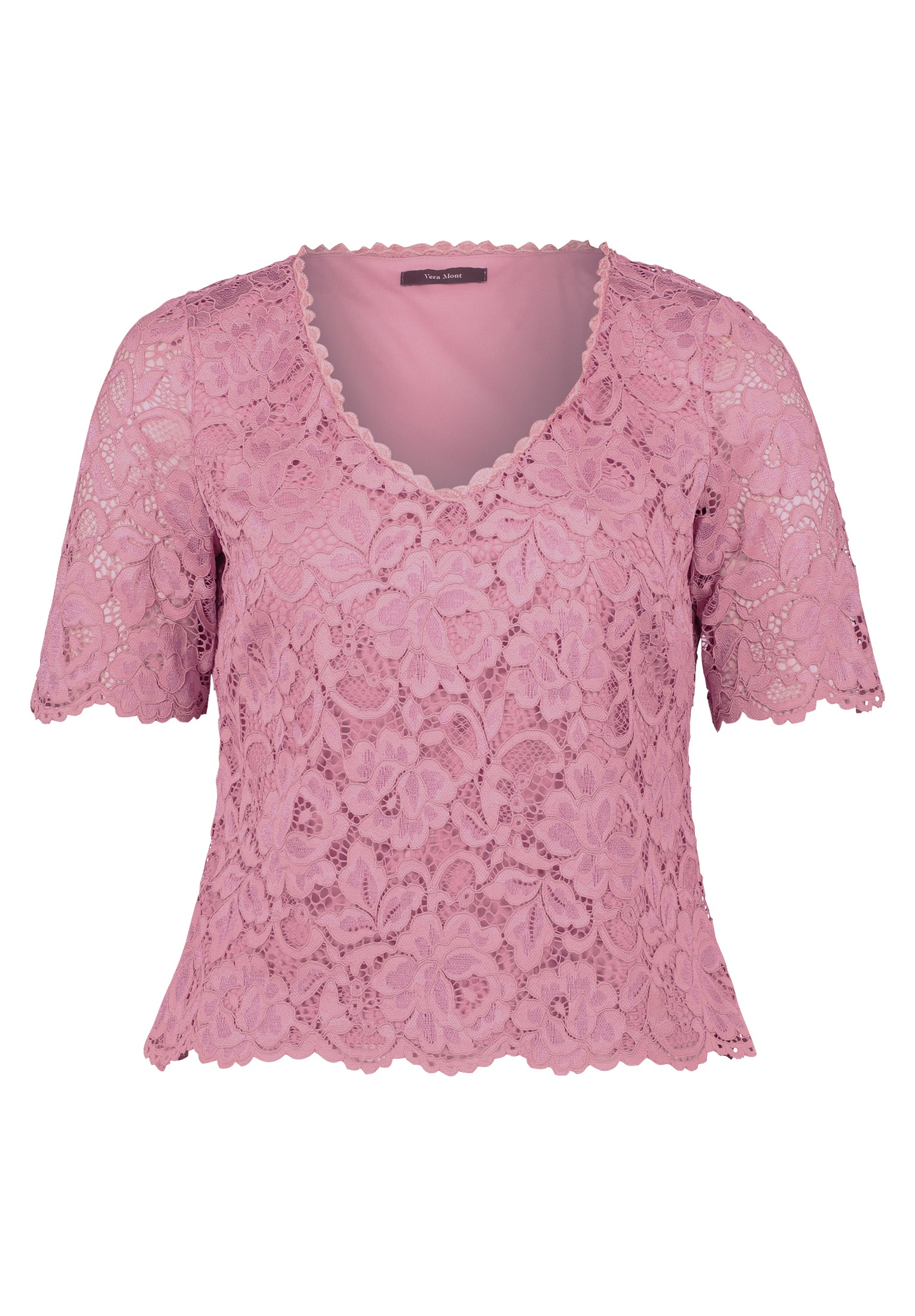 Vera Mont Spitzenbluse "Vera Mont Damen Spitzentop mit Spitzenkante" günstig online kaufen