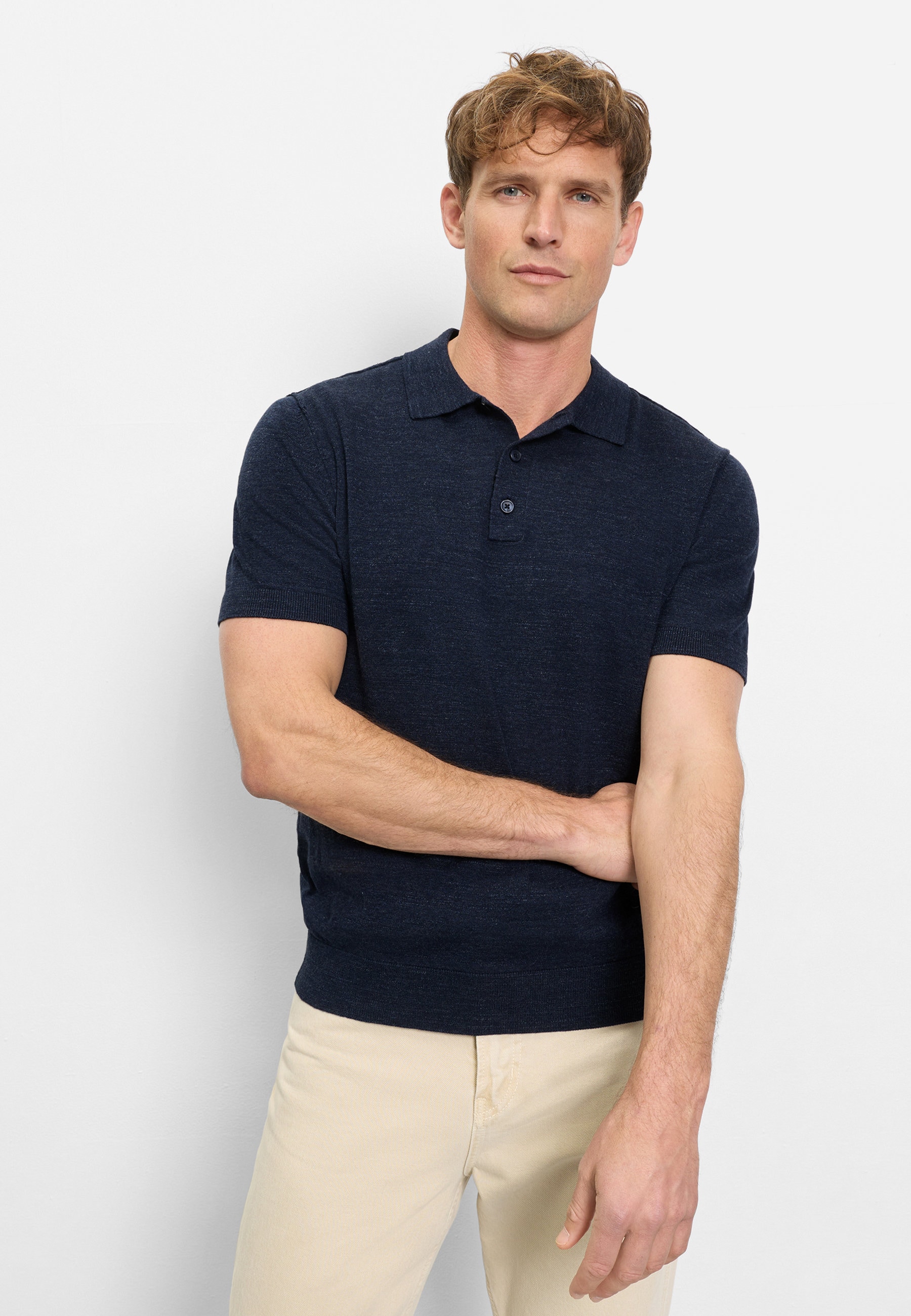 OLYMP Poloshirt "OLYMP Casual Strick, Polo"