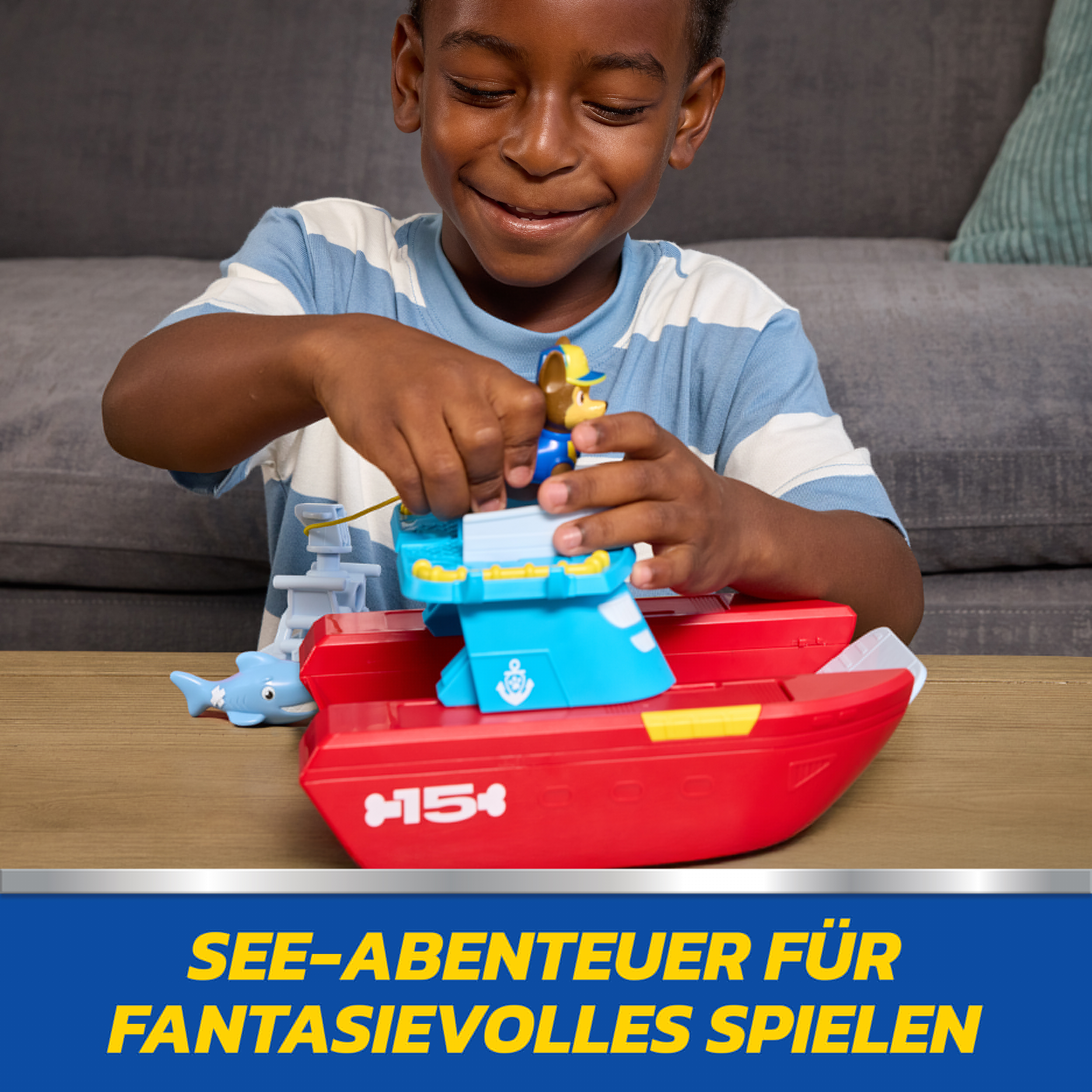 Spin Master Spielwelt »PAW Patrol - Sea Patroller Rettungsboot mit Chase Figur und Hai«