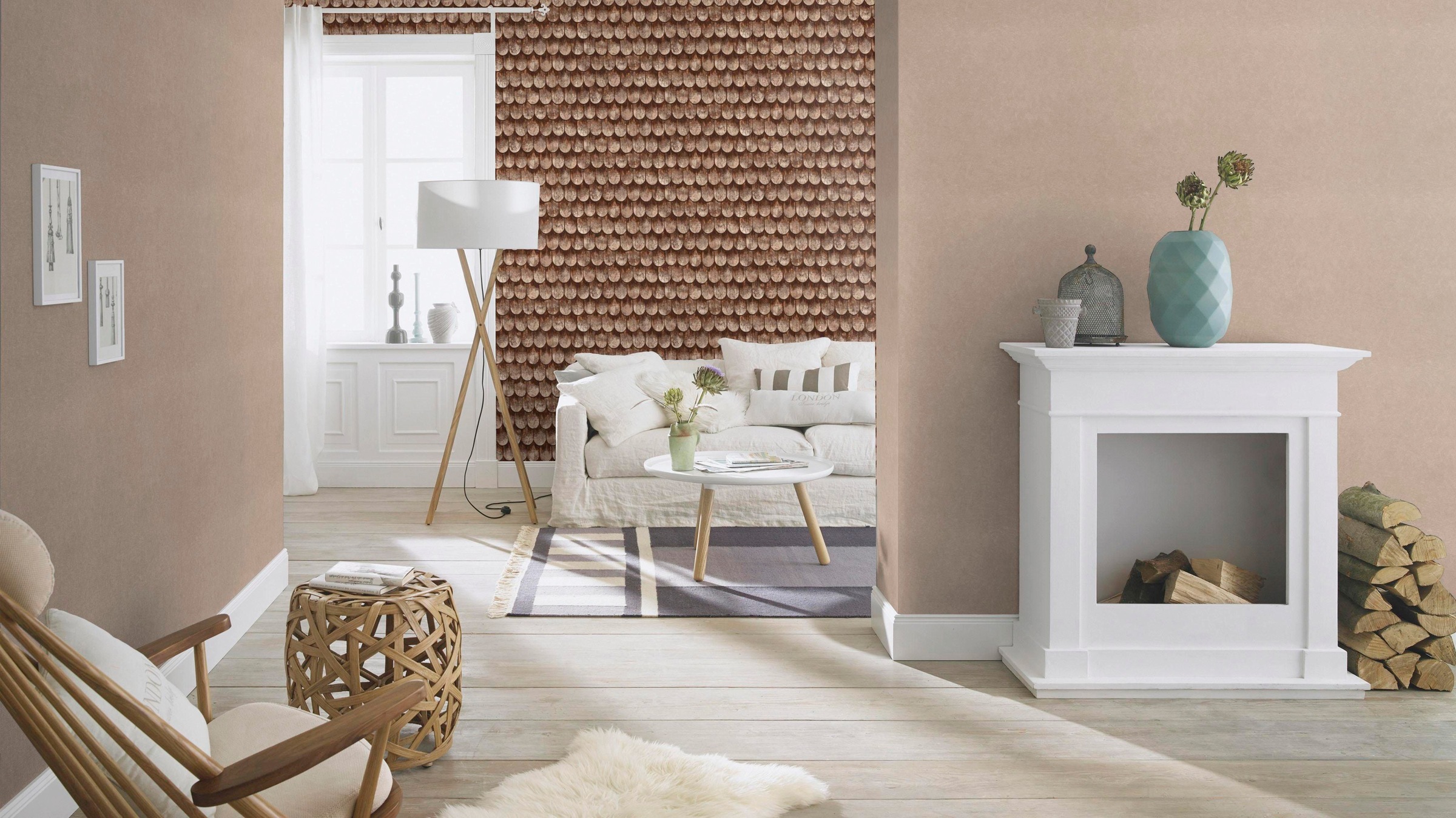 Rasch Vinyltapete »b.b home passion VI«, uni-Strukturmuster