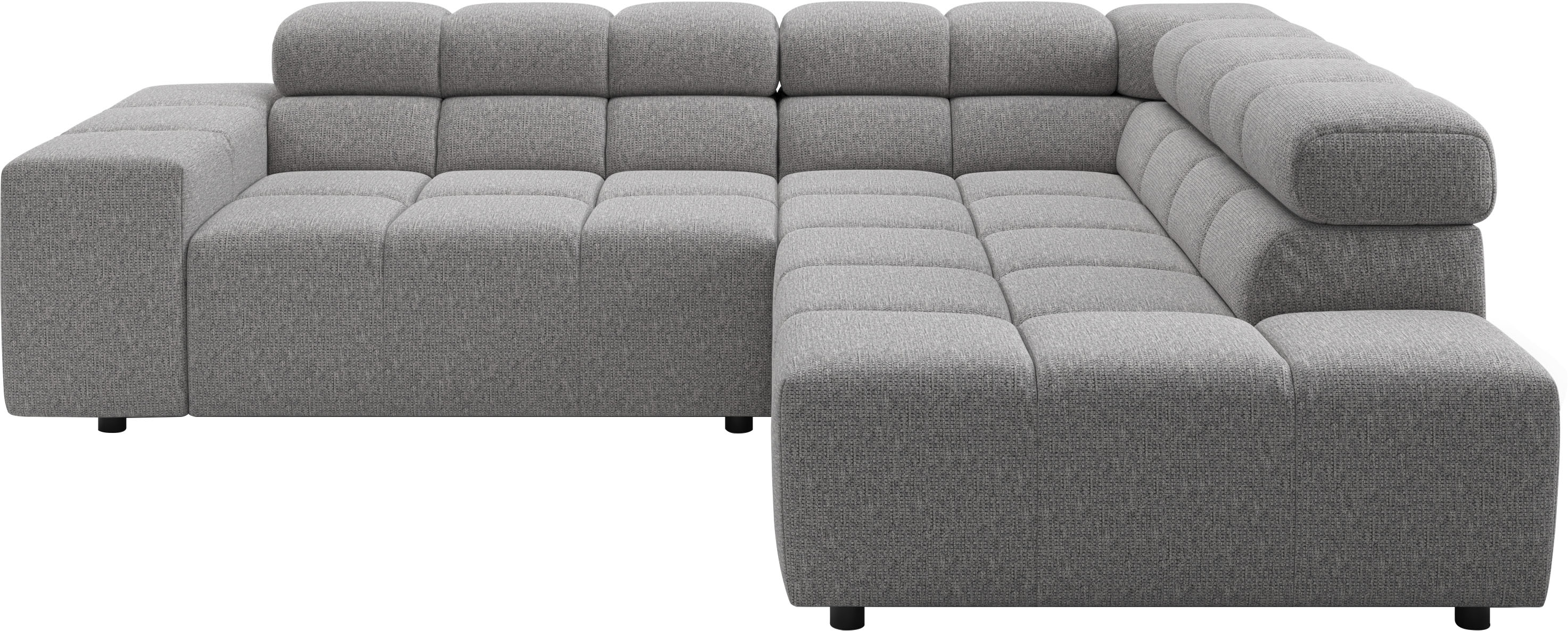 Home affaire Ecksofa "Ancona, Ecksofa, incl. Kopfteilverstellung, Breite 249 cm, L-Form" wahlweise elektrische Sitztiefenverstellung