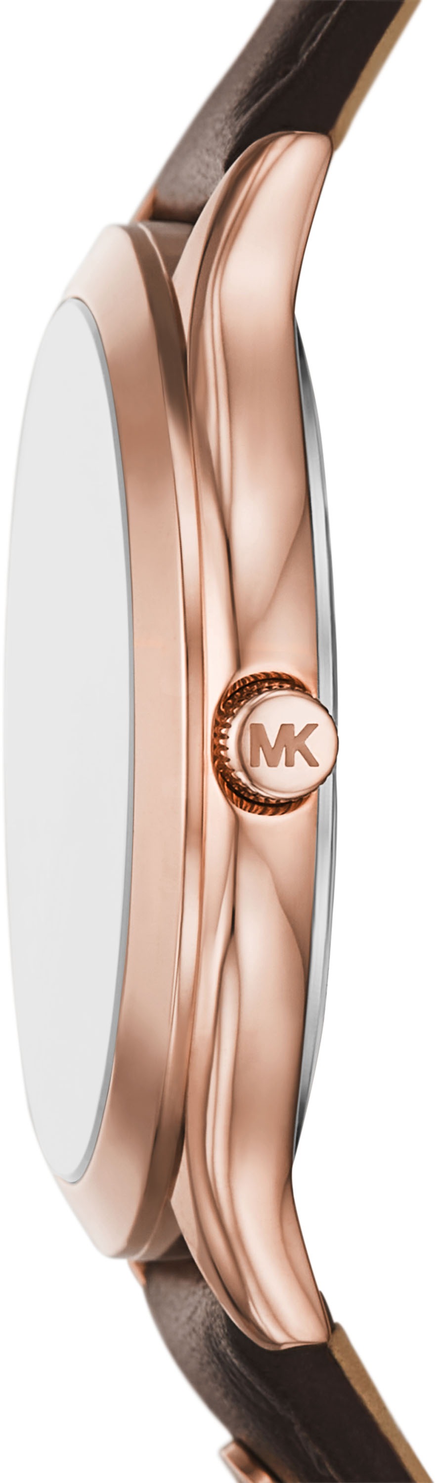 MICHAEL KORS Quarzuhr »SLIM RUNWAY«, Armbanduhr, Damenuhr, Lederarmband, analog