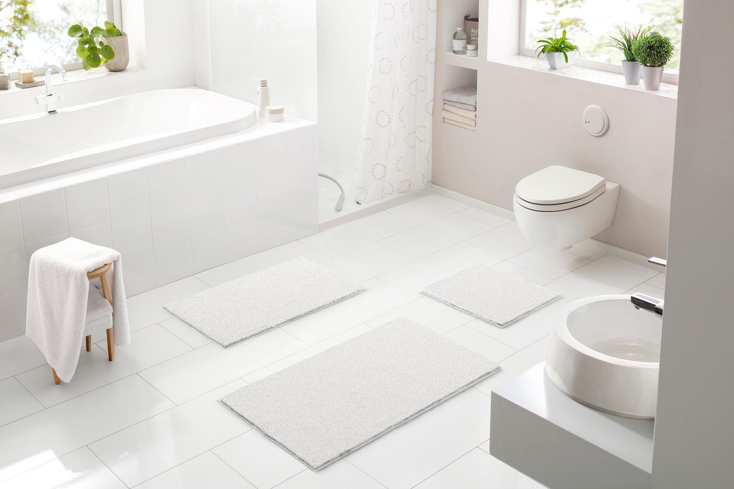 Linea Due Badematte »Roman« rutschhemmend beschi...