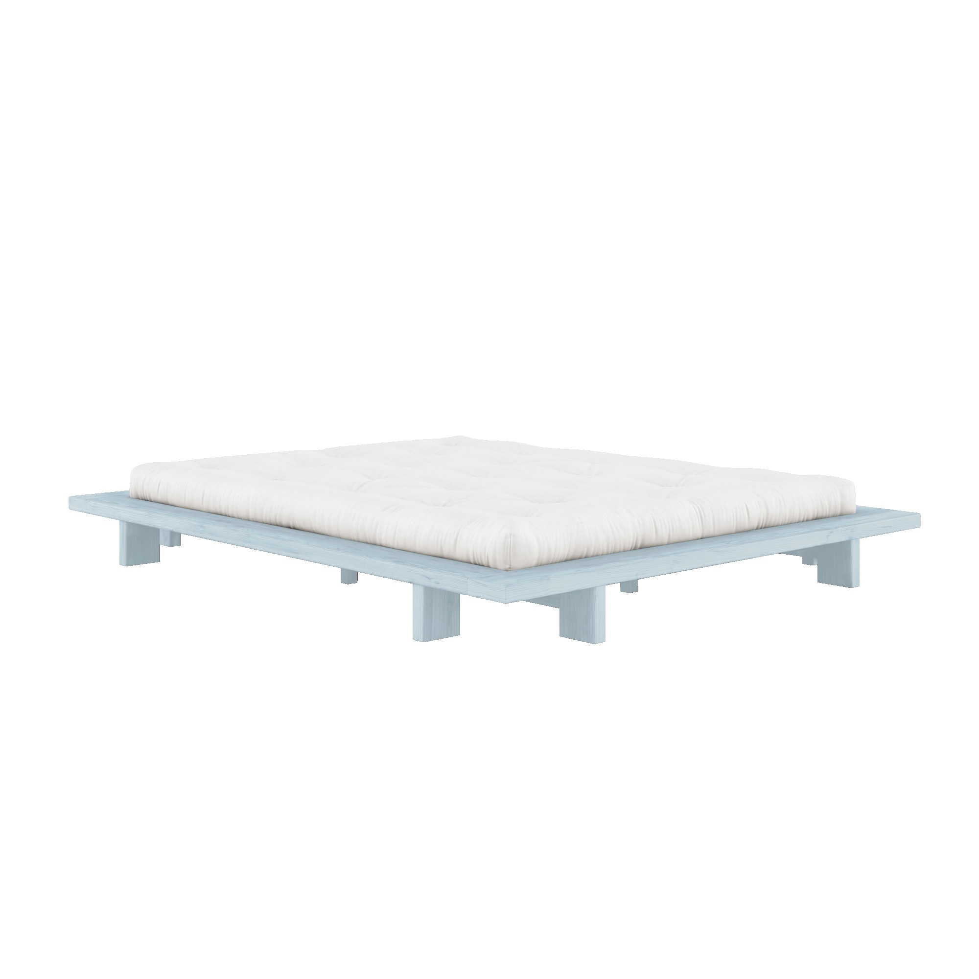 Karup Design Bettgestell »JAPAN BED Bodenbett, Holzrahmen, Futonbett, Jugendbett, Holzbett«, Massivholzbett mit Lattenrost, Kiefer massiv, Bett ohne Kopfteil