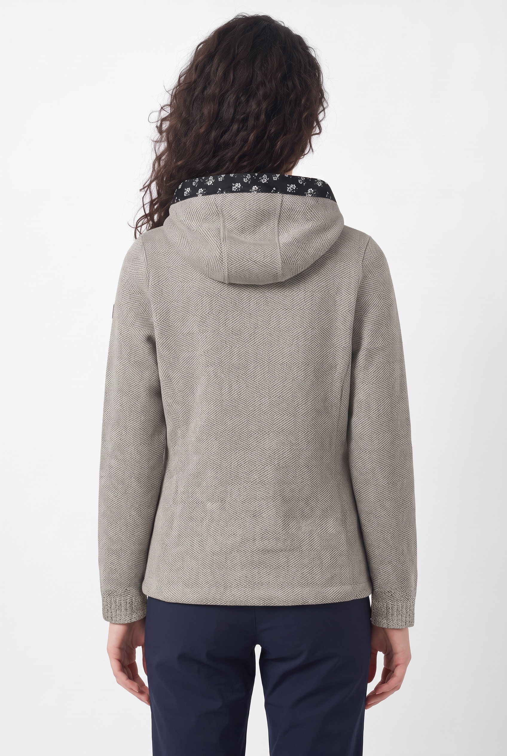 CMP Strickfleecejacke mit fester Kapuze, atmungsaktiv, aus Polyester
