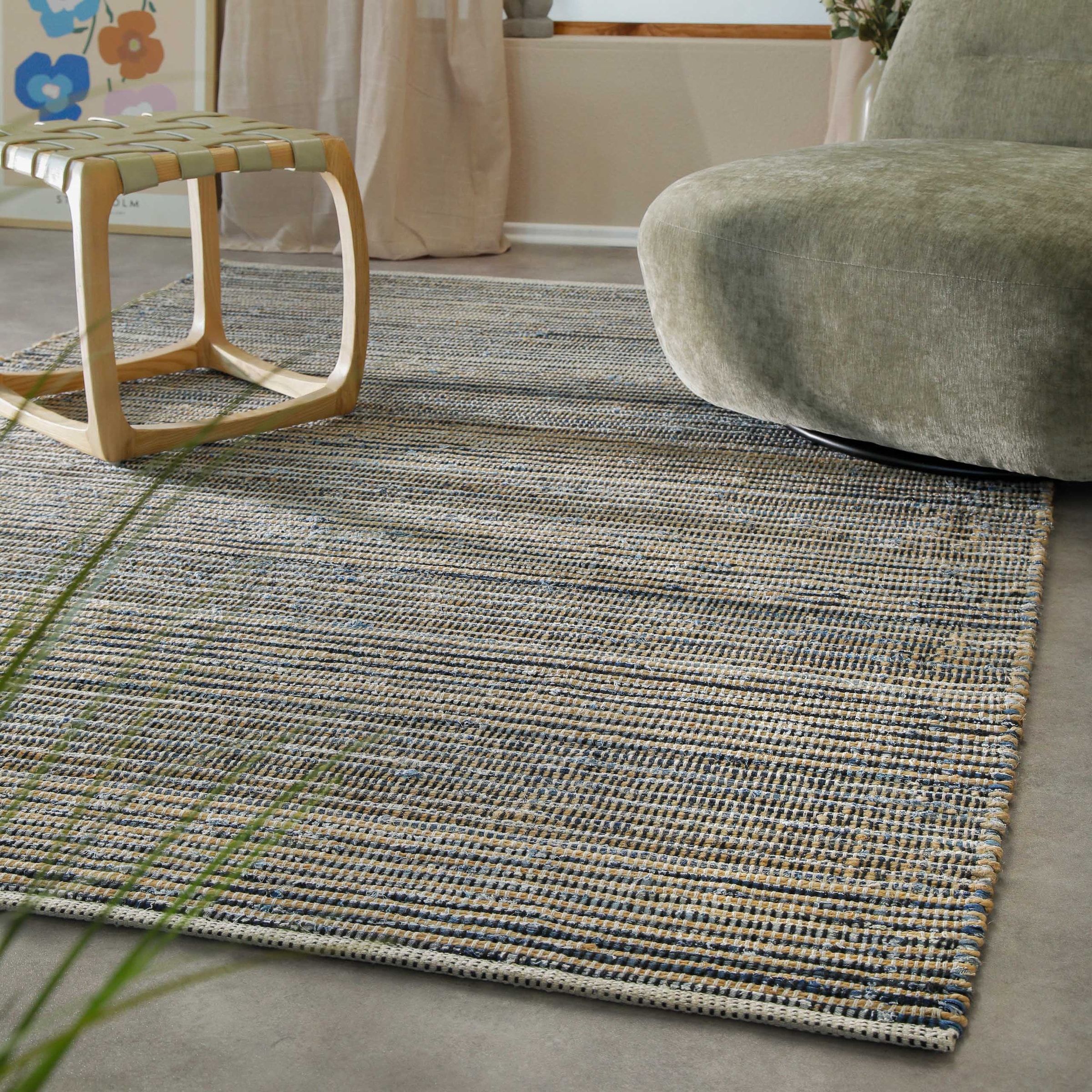 Wecon home Teppich "Denim Feels" rechteckig 6 mm Höhe handgewebt, robust, p günstig online kaufen