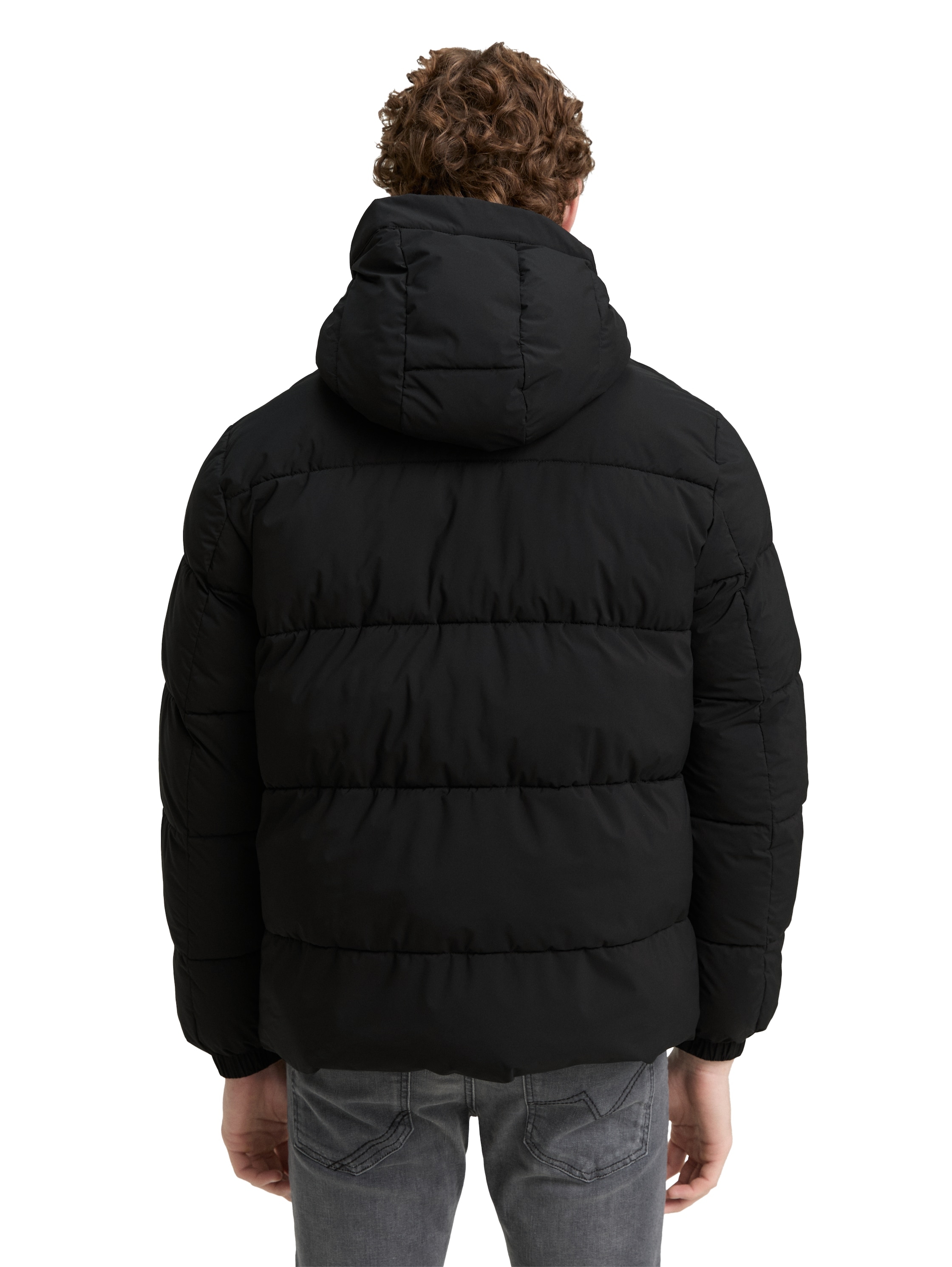 TOM TAILOR Denim Steppjacke, mit Kapuze, mit Kapuze