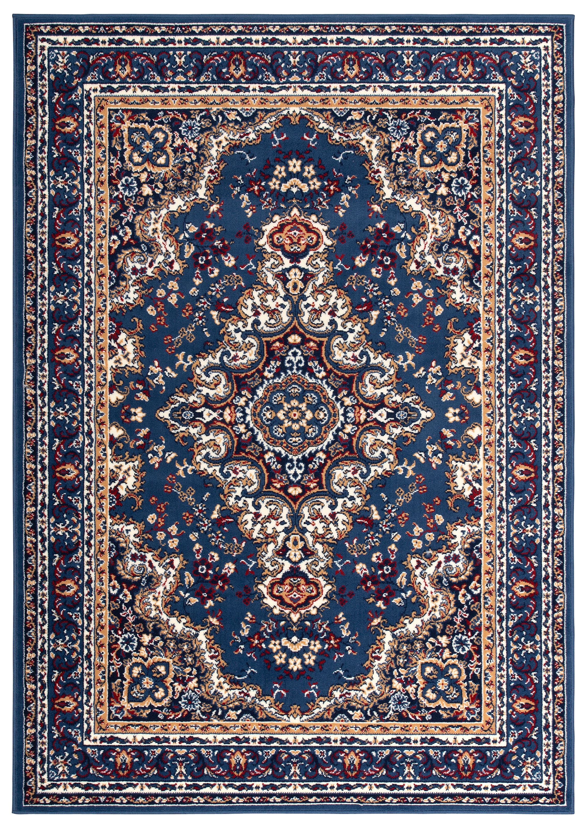 Home affaire Teppich »Oriental, Made in Belgium«, rechteckig, 7 mm Höhe, Orient-Optik, mit Bordüre, Teppich, Kurzflor, Weich