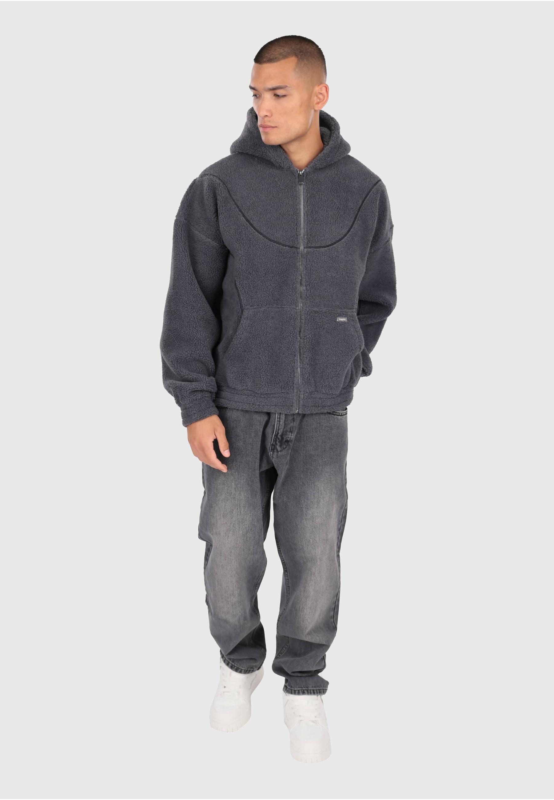 Dropsize Sweatjacke »Dropsize WAVY TEDDY ZIP HOODIE«
