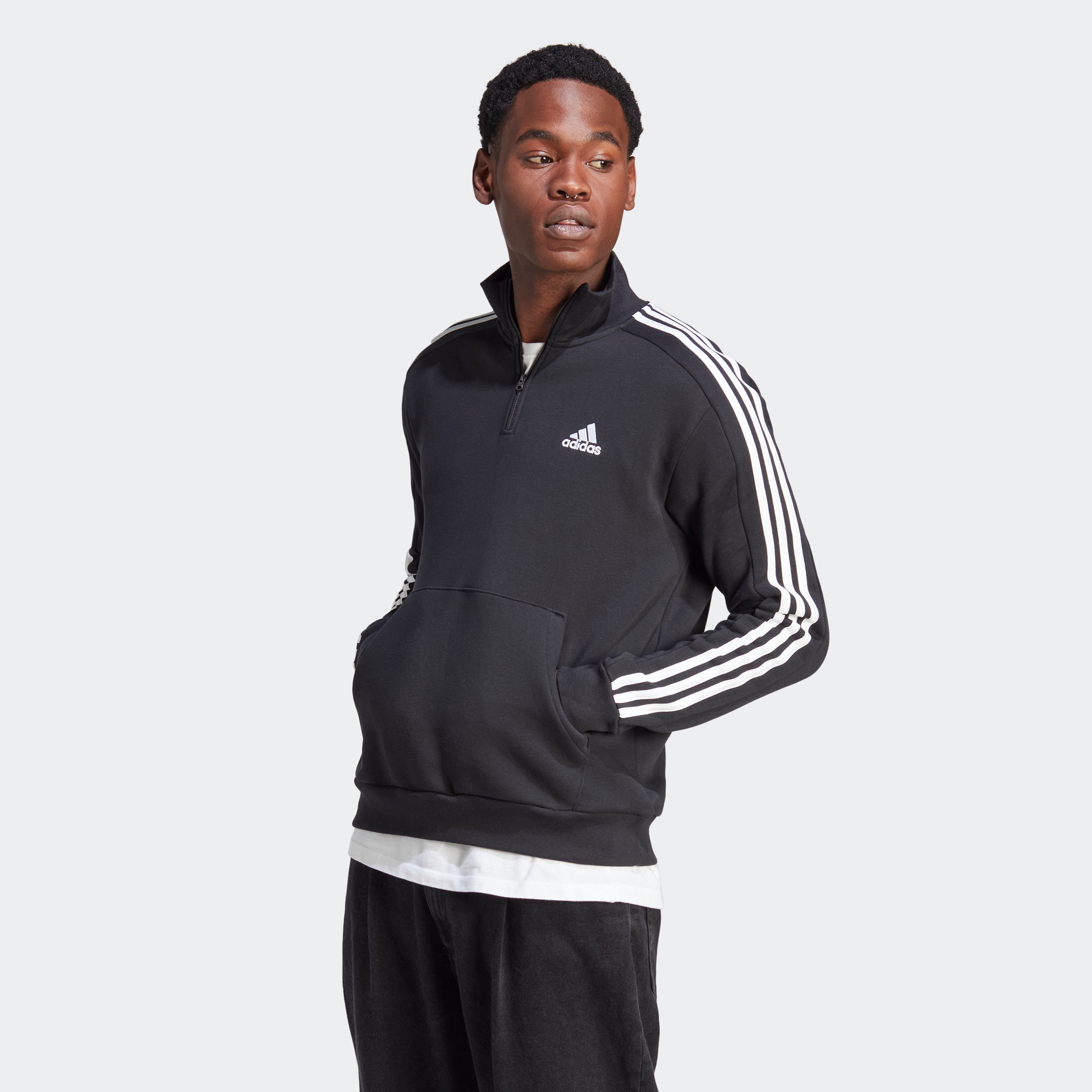 adidas Sportswear Sweatshirt »M 3S FL 1/4 Z«, (1 tlg.)