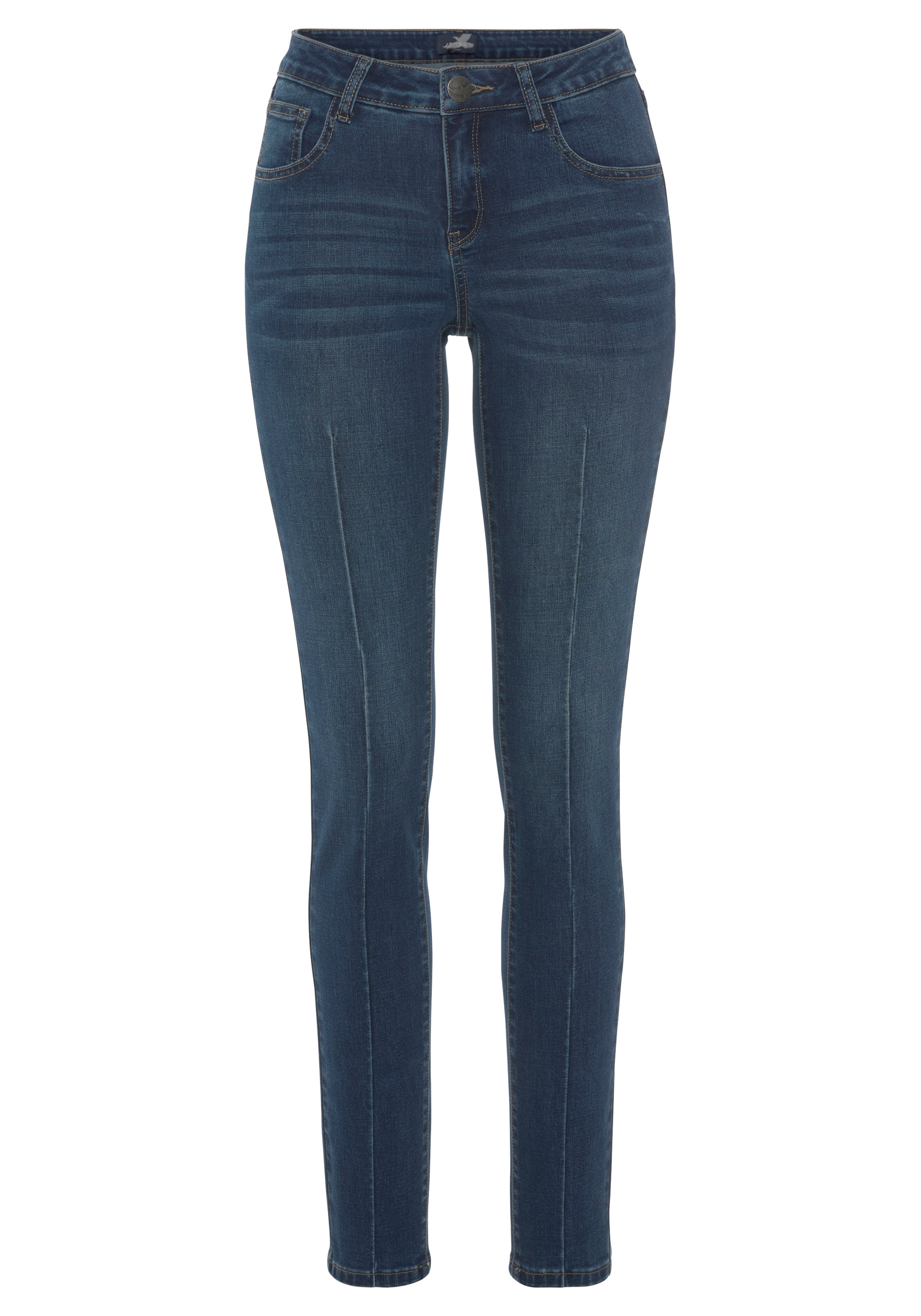 Arizona Skinny-fit-Jeans »Ultra-Stretch, sehr bequem, gut zu kombinieren«, extra-eng geschnittene Beinform, normale Leibhöhe