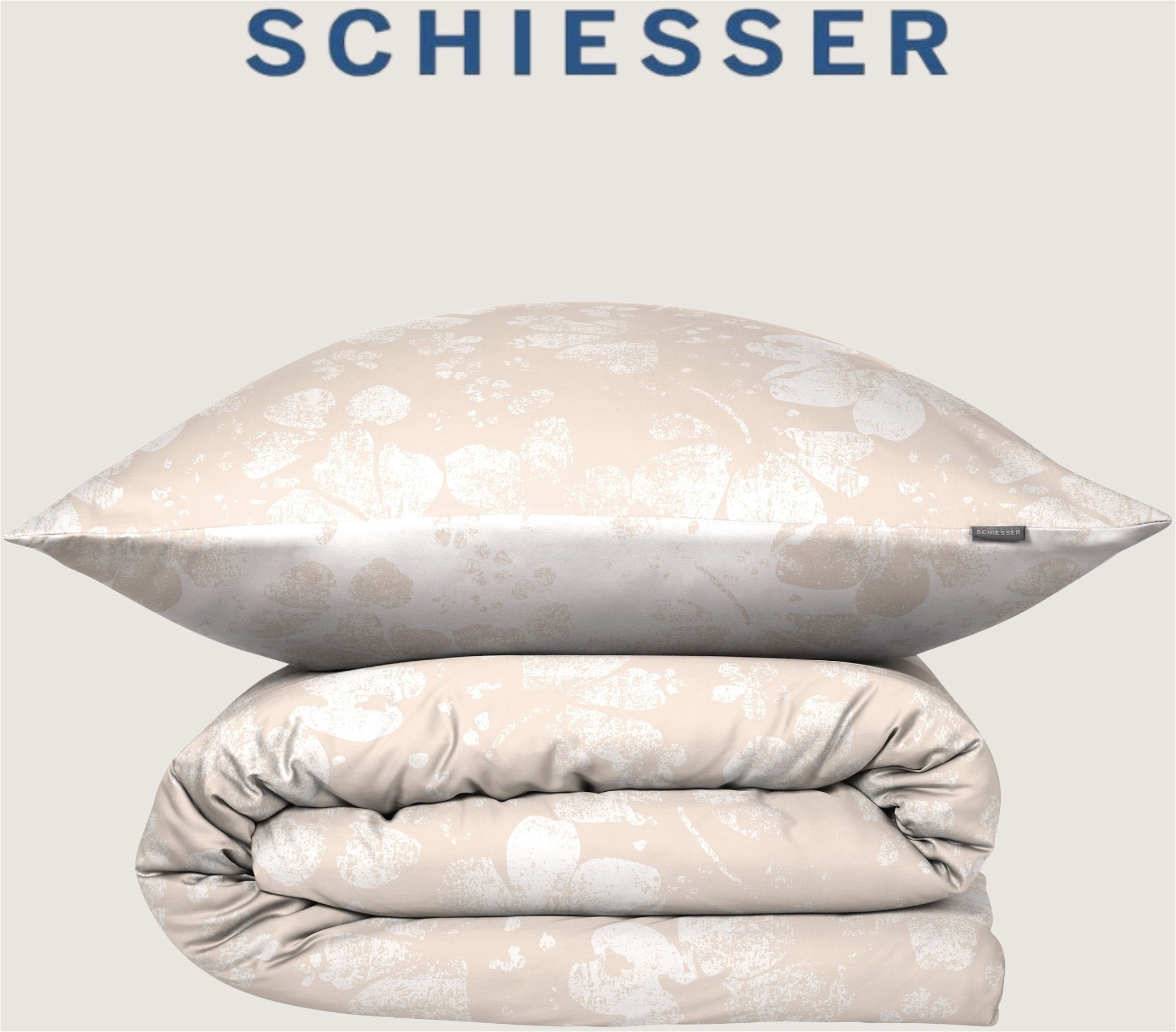 Schiesser Bettwäsche "Mona aus elegantem Baumwollsatin mit floralem Design" günstig online kaufen