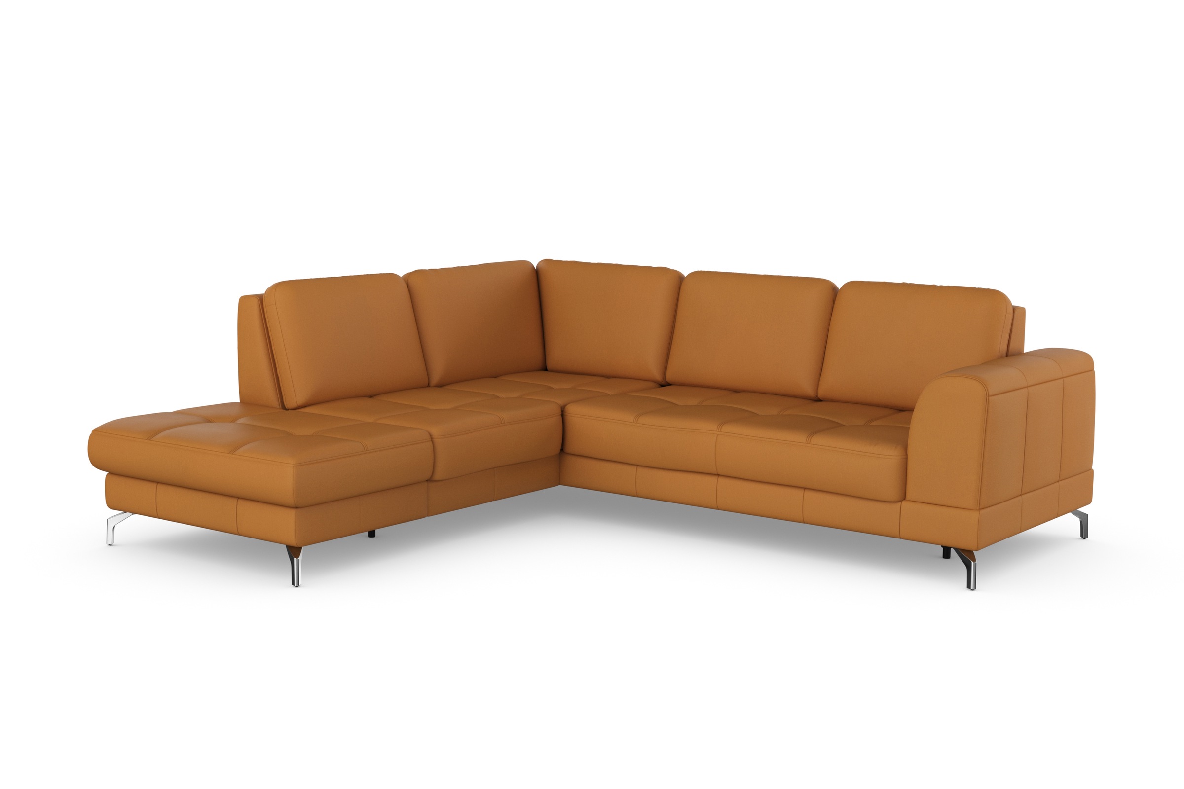 sit&more Ecksofa »Bendigo L-Form«, inklusive Sitztiefenverstellung, Bodenfreiheit 12 cm, in 2 Fußfarben