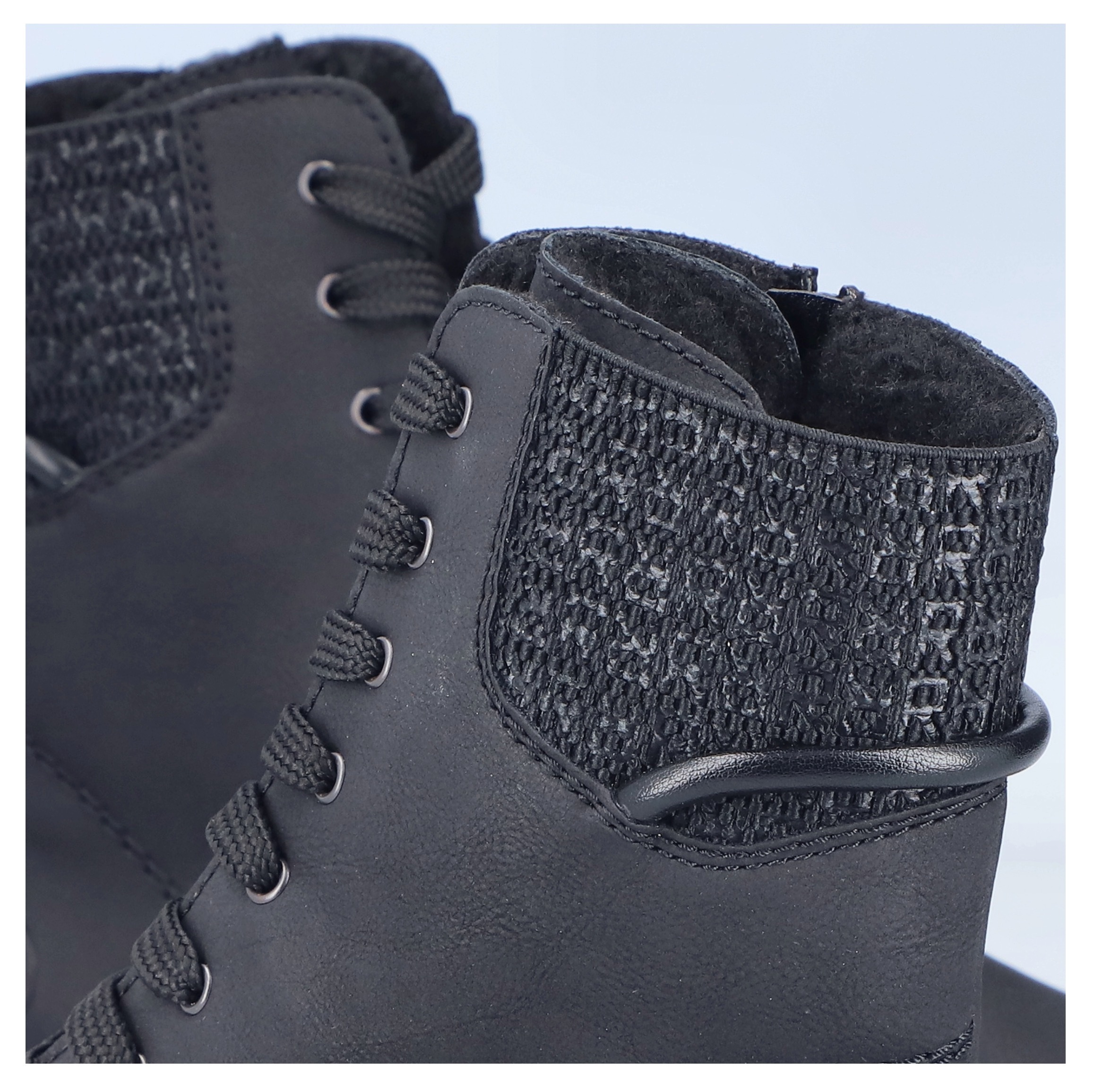 Rieker Winterstiefelette, Schnürboots, Schnürstiefelette, Blockabsatz, mit Warmfutter