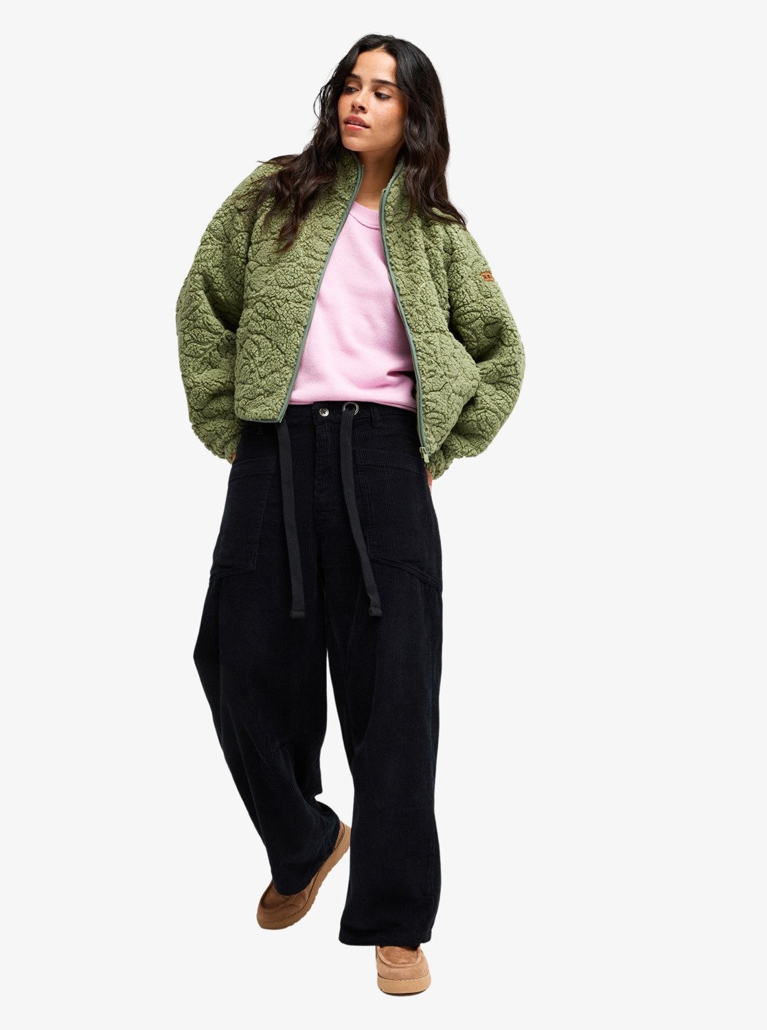 Roxy Fleecejacke »BLURRY CLOUD« für kühle Tage, aus Polyester, leichtes Material, sportlicher Stil