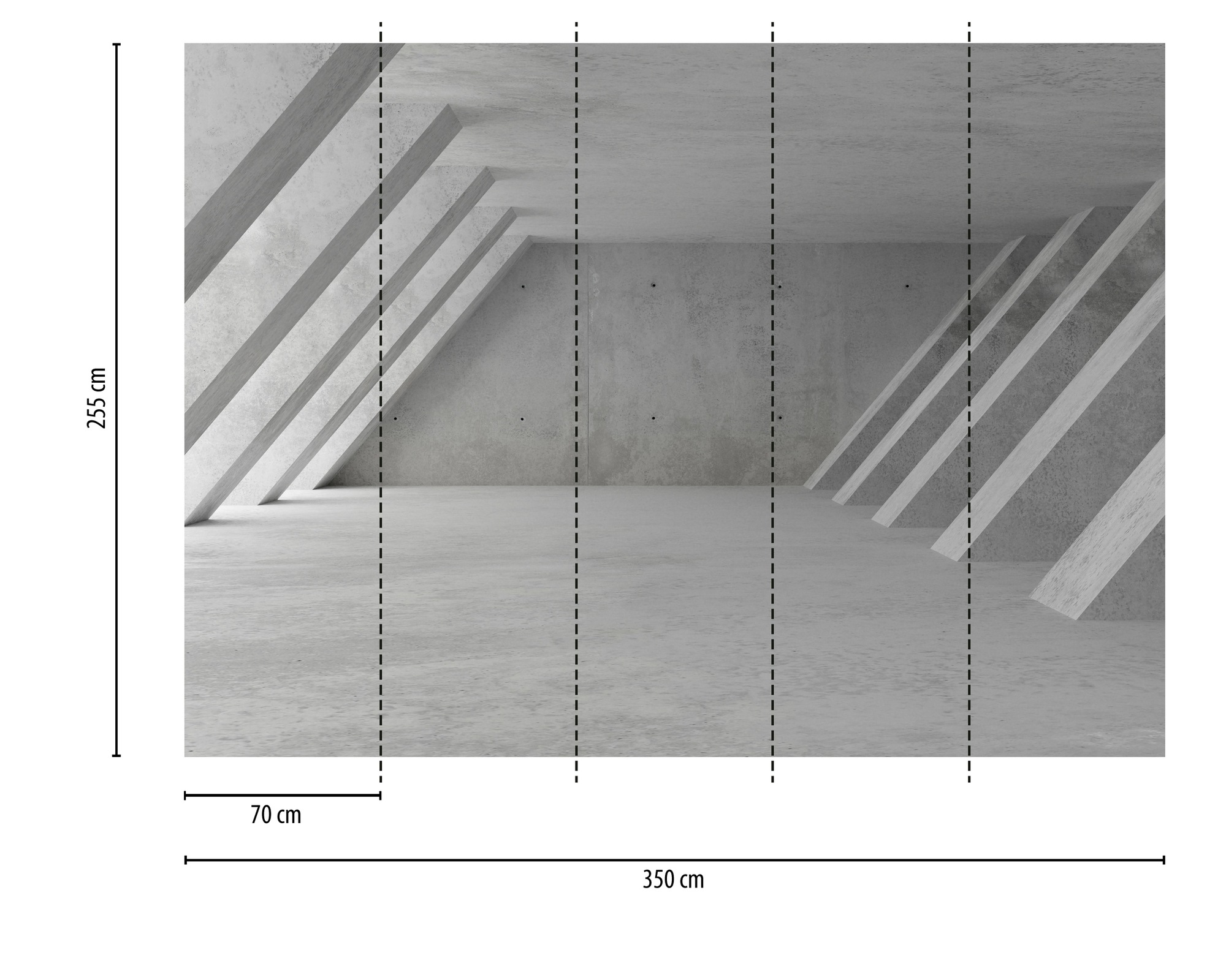 A.S. Création Vliestapete »Fototapete Betonoptik Grau Architektur industrial« matt strukturiert