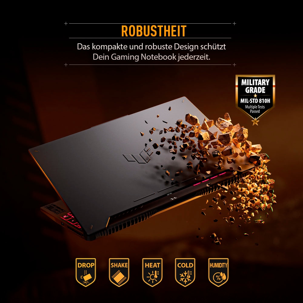 Asus Gaming-Notebook »TUF Gaming A17 FA707NU-HX051W«, 43,9 cm, / 17,3 Zoll, AMD, Ryzen 5, GeForce RTX 4050, 512 GB SSD