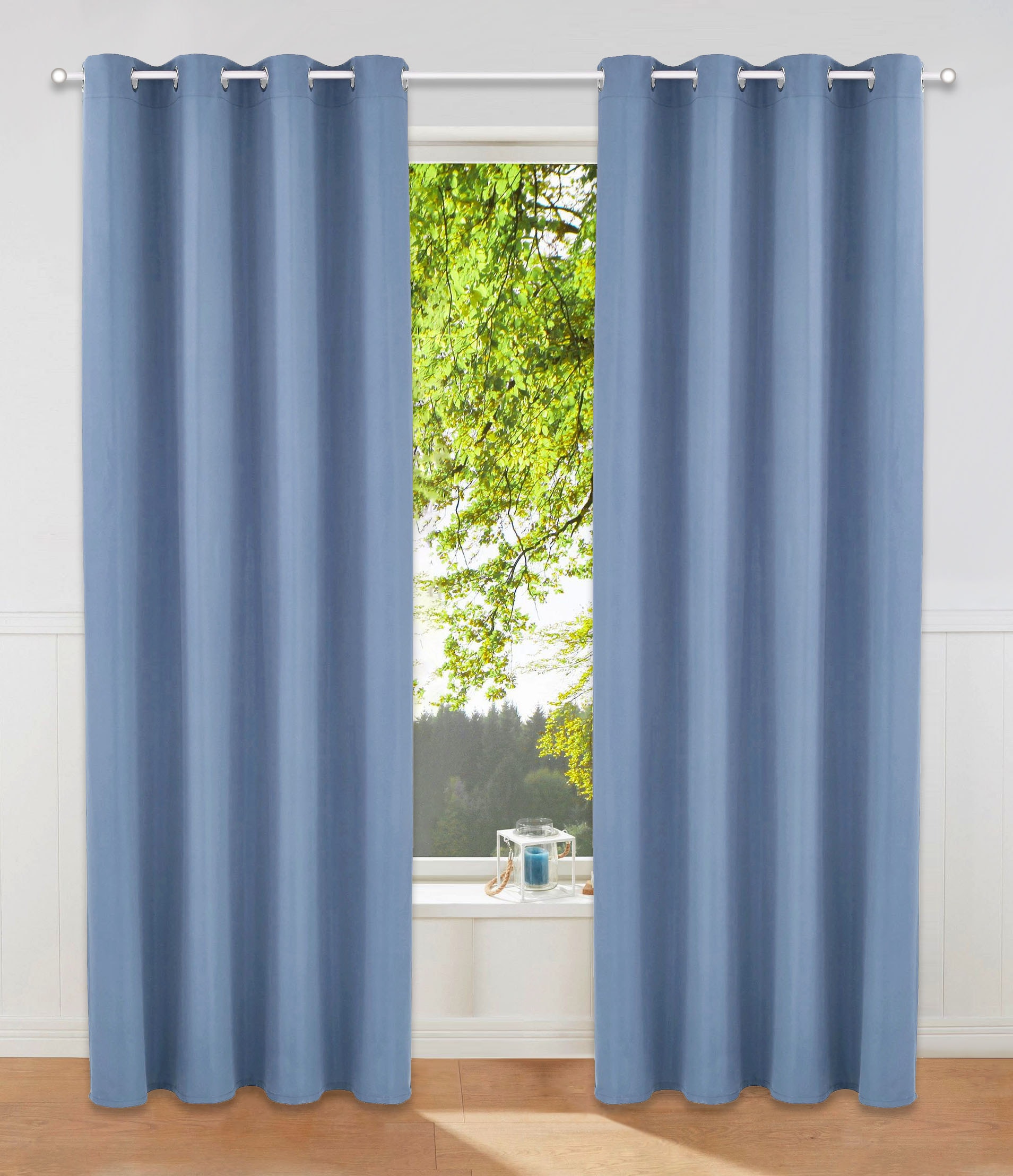 OTTO home Vorhang "Parry" Ösen 2 Stk. tlg. 2-er Set, blickdicht, monochrom, günstig online kaufen