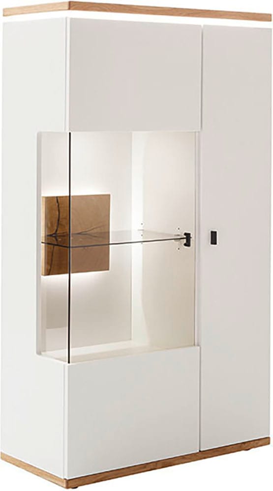 MCA furniture Highboard »Matadi Highboard« 1 Stk. tlg. Highboard, Weiß, Holzabsetzung, 2 Türen, gedämpft, B: 80cm