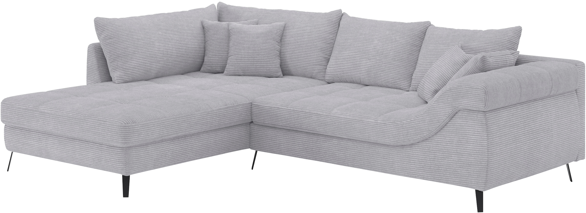Mr. Couch Ecksofa "Portofino L-Form", 4 Bezugsqualitäten, 13,5 cm hohe Meta günstig online kaufen
