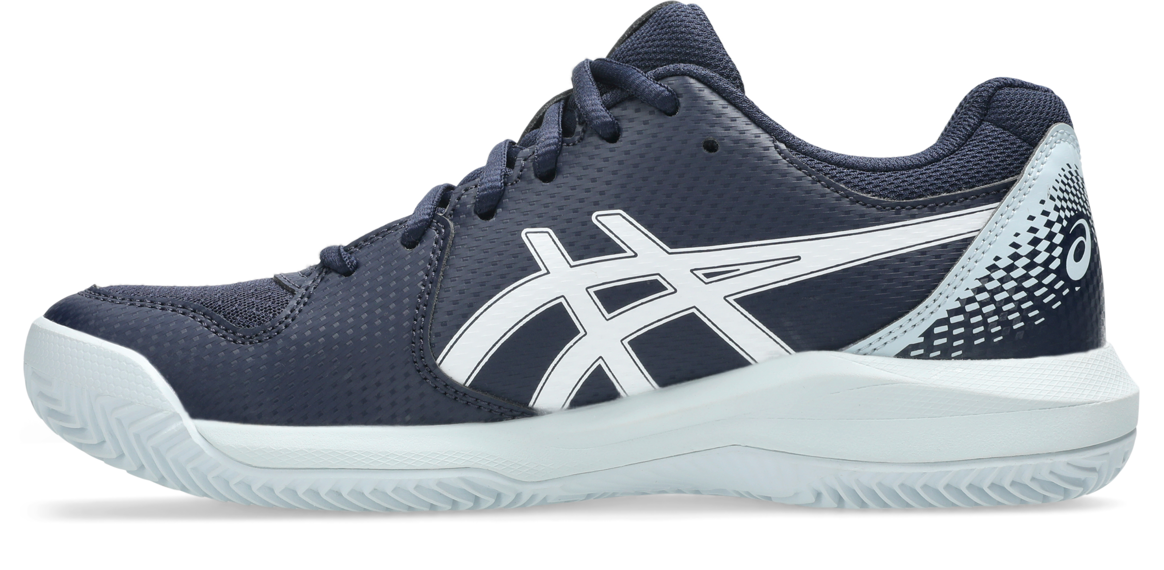 Tennisschuh ASICS "GEL-DEDICATE 8 CLAY", Damen, Gr. 40, midnight, weiß, Textil, Schuhe, Sandplatzschuhe für Ascheplätze 2
