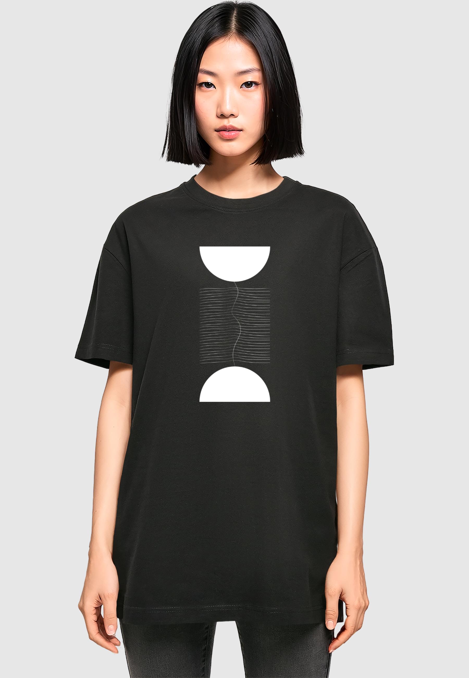 Thumbnail - Merchcode T-Shirt "Merchcode Ladies Abstract Lines T-Shirt" 1 Stk. tlg.