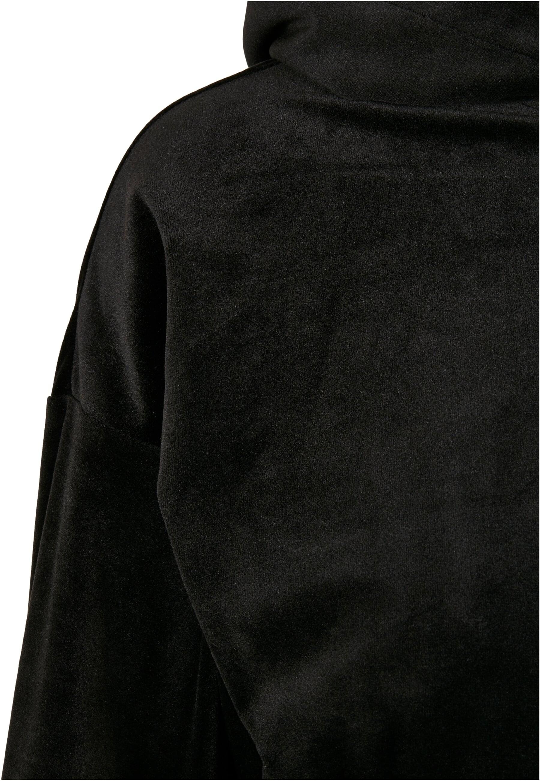 URBAN CLASSICS Kapuzenpullover »Urban Classics Damen Ladies Cropped Velvet Oversized Hoody«, (1 tlg.)