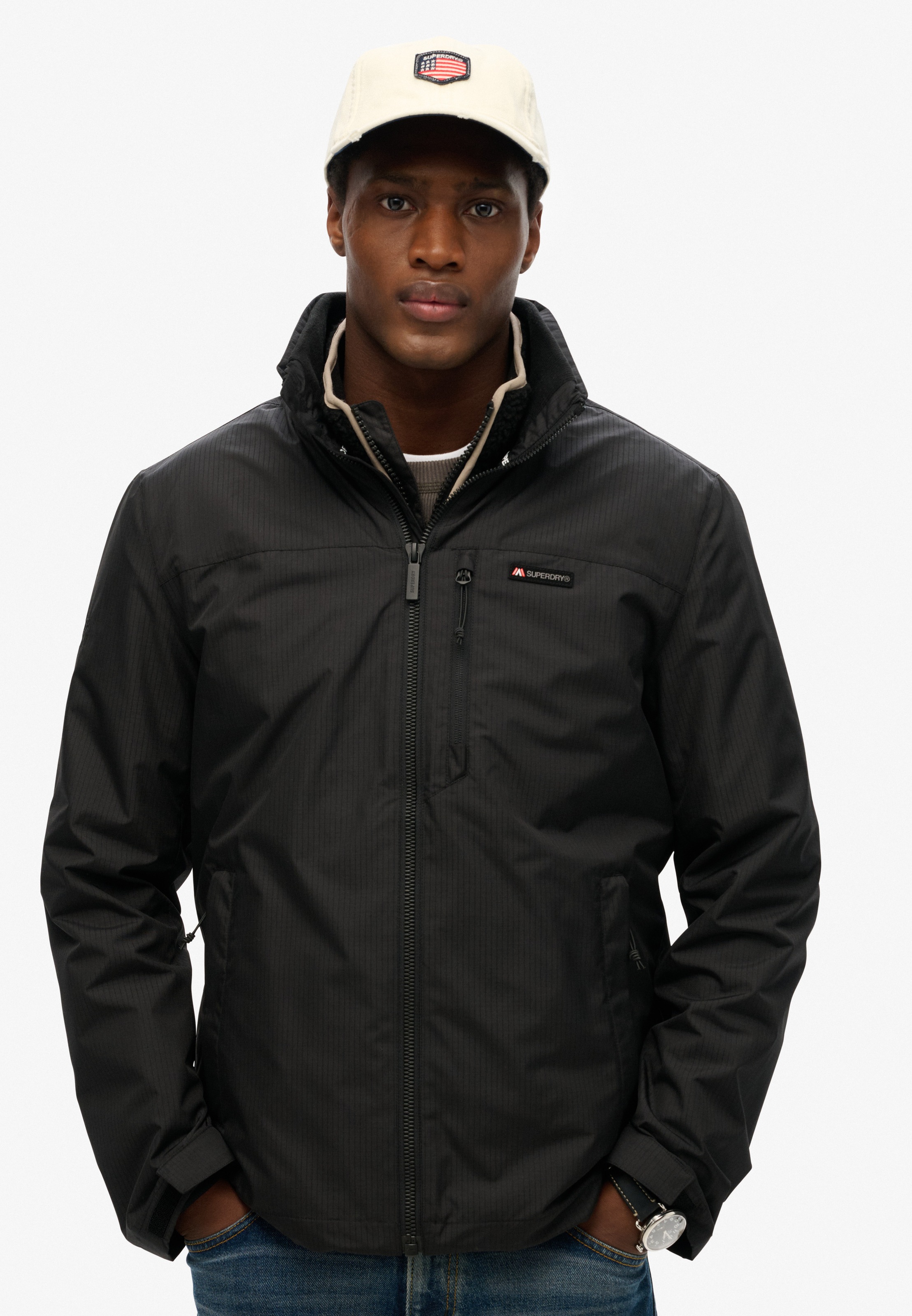 Superdry Outdoorjacke "NON HOOD LOGO WINDBREAKER", ohne Kapuze günstig online kaufen