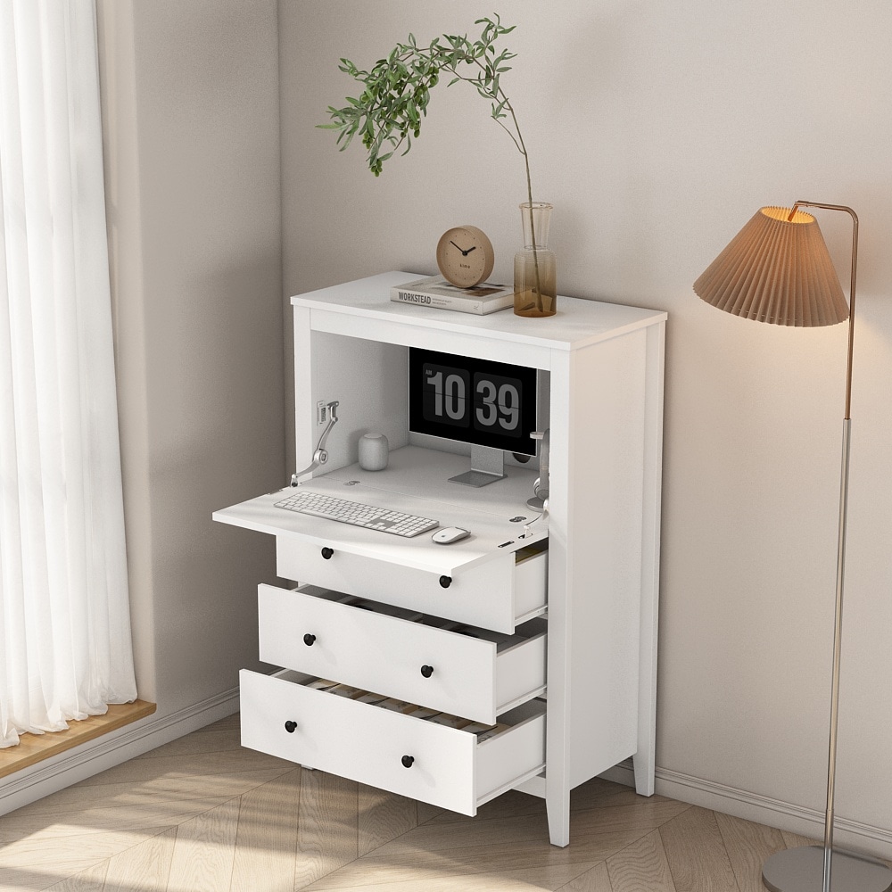 OTTO home Sekretär im Landhausstil,  (B/T/H): 80/39,5/119,6 cm