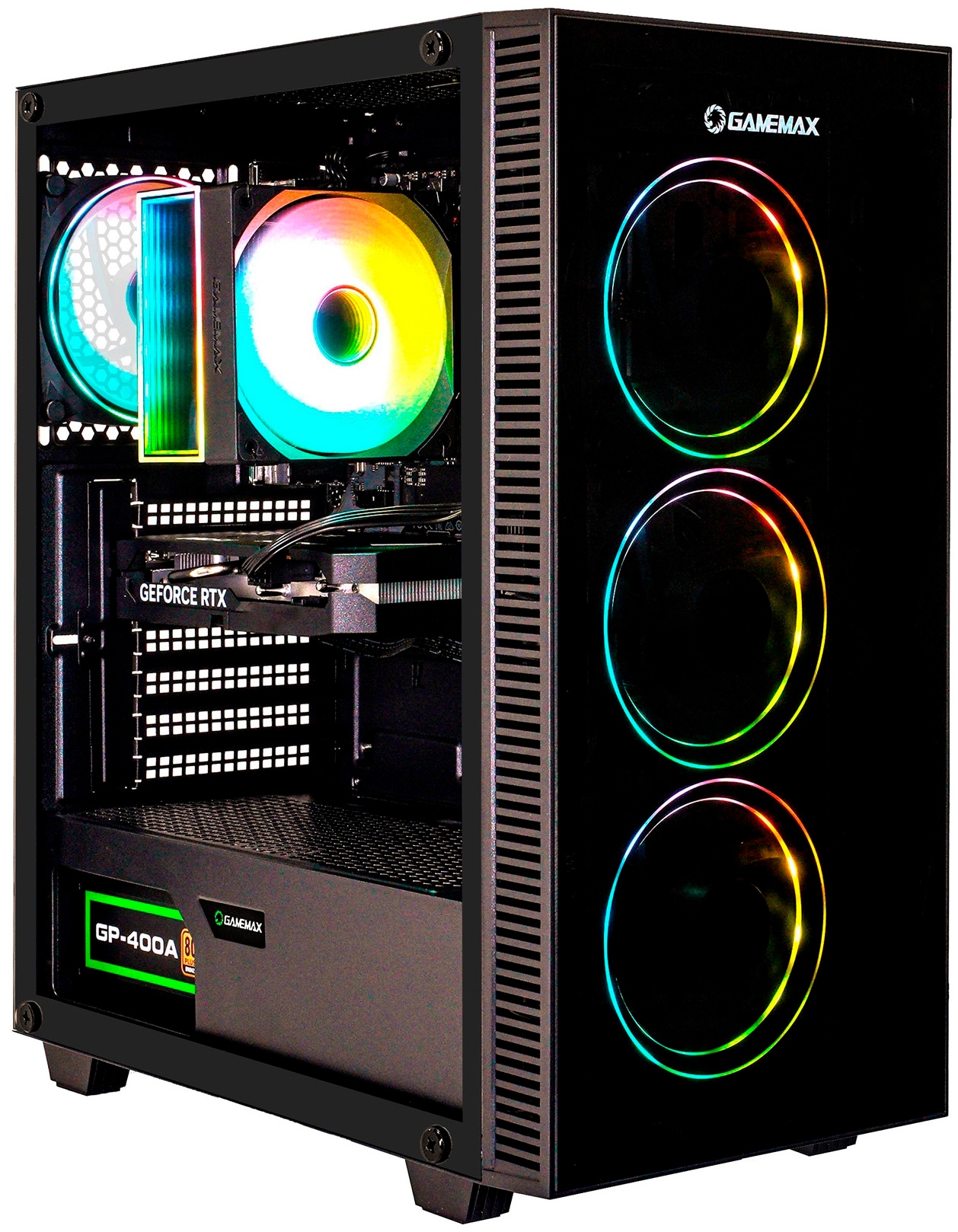 GAMEMAX Gaming-PC-Komplettsystem »MegaDeal Draco XD 2835 AMD Ryzen 5 7500F 16GB DDR5 1TB SSD RTX 5060Ti« 34 ″ AMD Ryzen 5 GeForce RTX? 5060 Ti 16 GB RAM 1.000 GB SSD Windows 11, DDR5 RAM + MSI MAG 342CQR E2 Curved Monitor 86cm (34")