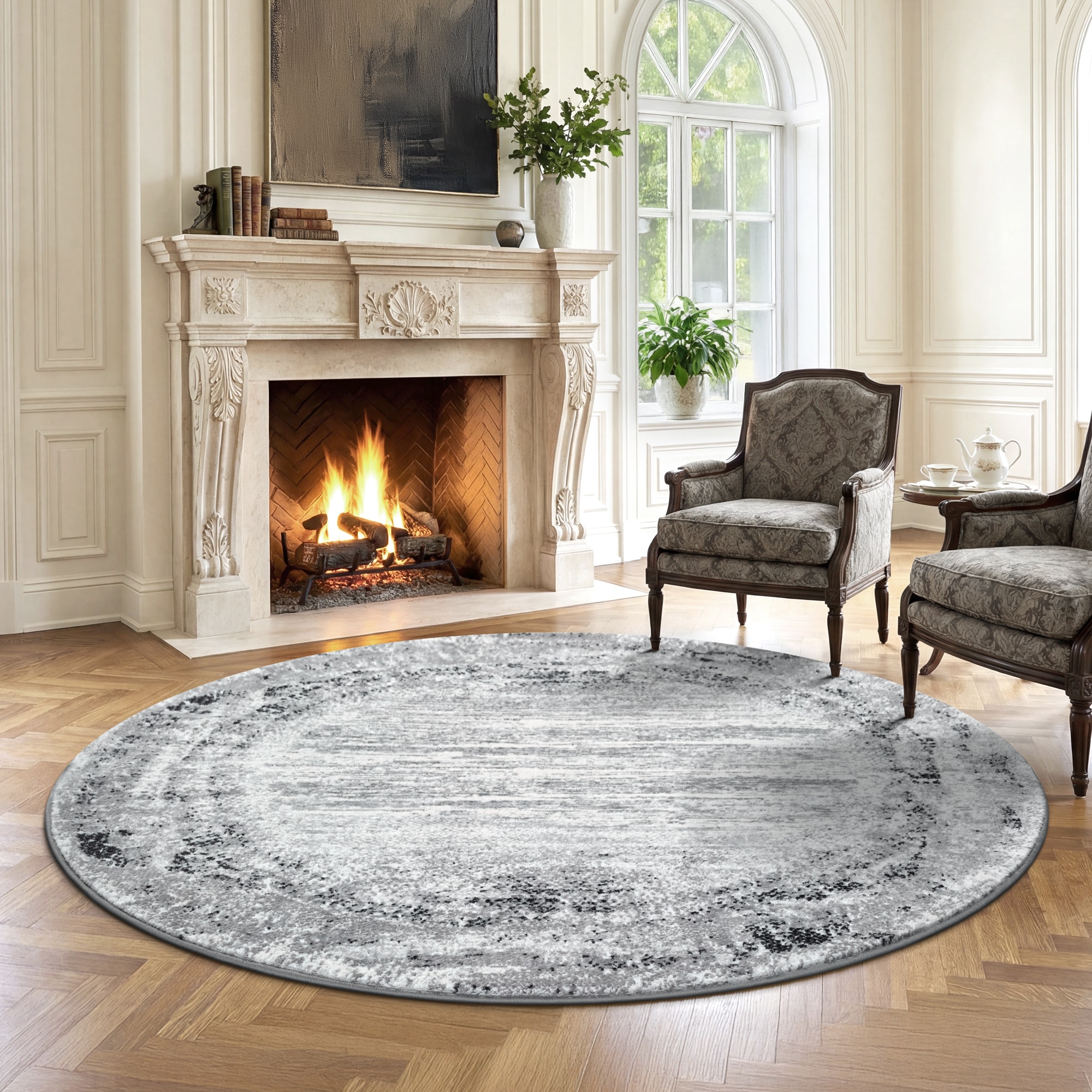 Sanat Teppich »Harmony 3215 , auch als Läufer« rund 12 mm Höhe weicher Kurzflorteppich, meliert, Wohnzimmer, Schlafzimmer