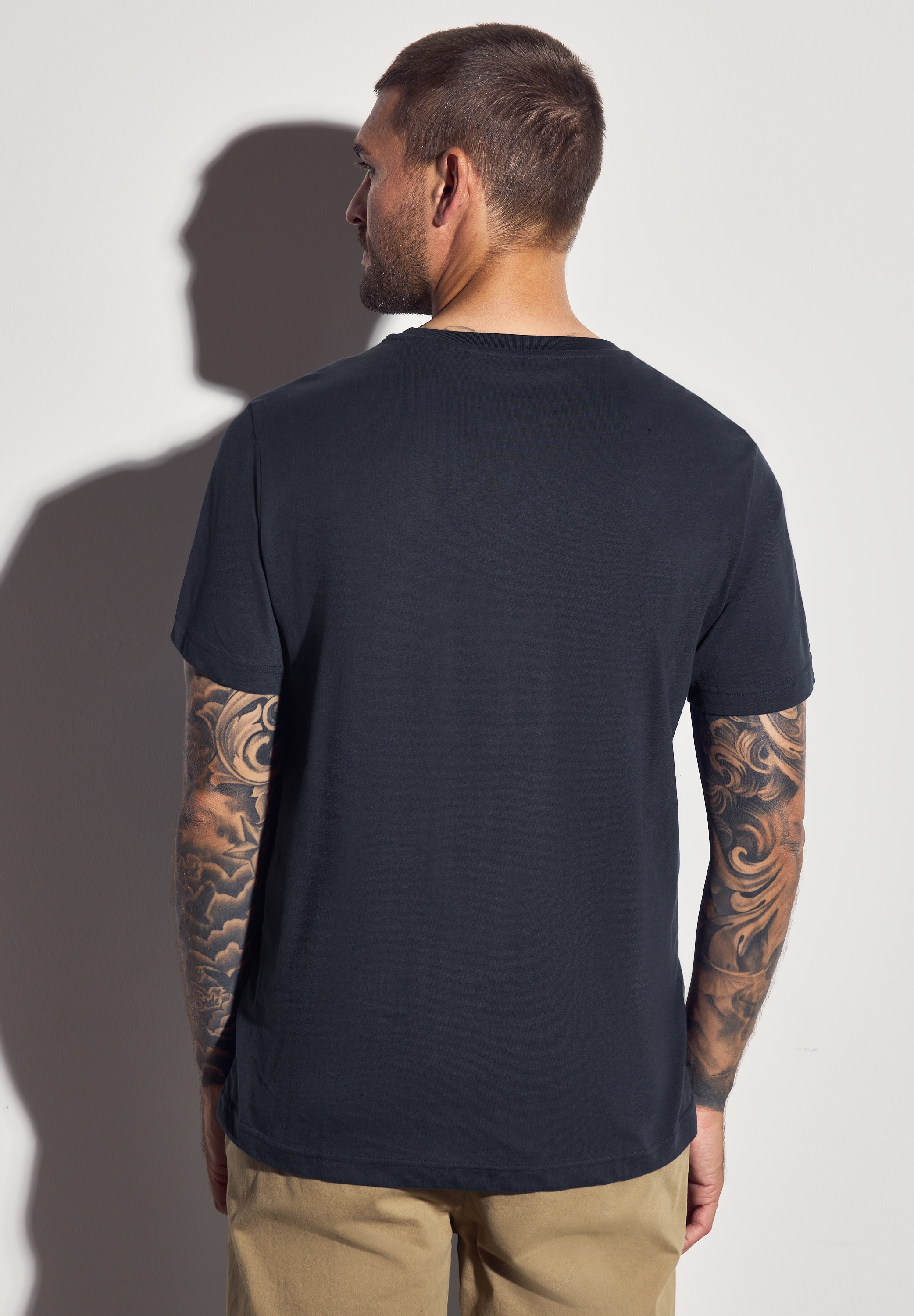 STREET ONE MEN T-Shirt, aus reiner Baumwolle
