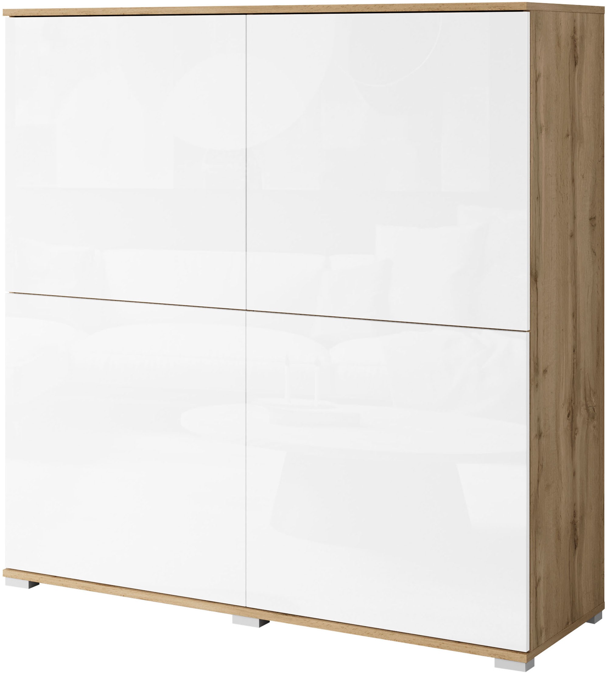 INOSIGN Highboard "Kenia, moderne grifflose Hochkommode mit 4 Türen, Breite günstig online kaufen