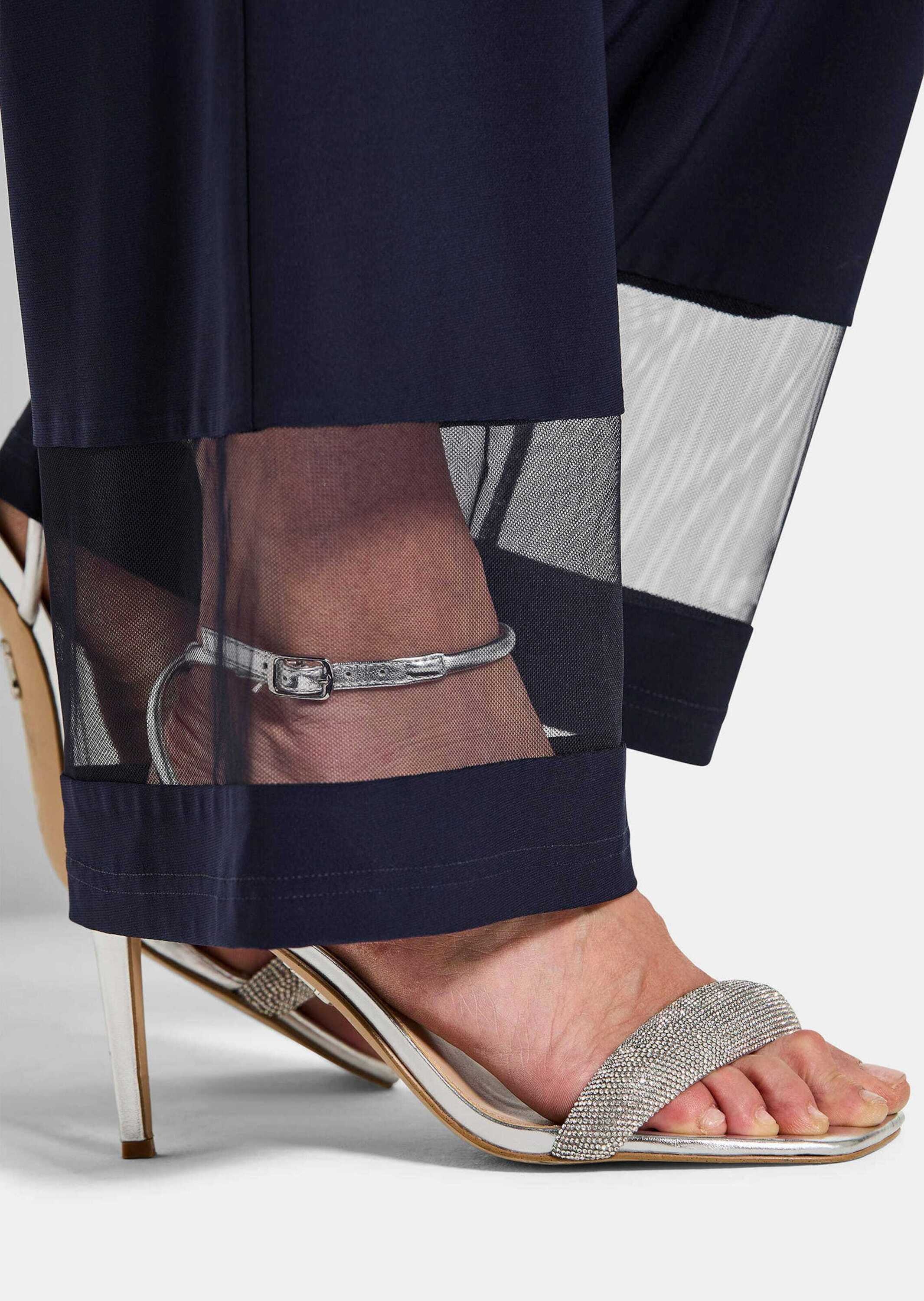 GOLDNER Stoffhose »Kurzgröße Hose VERA mit Mesh-Einsätzen«