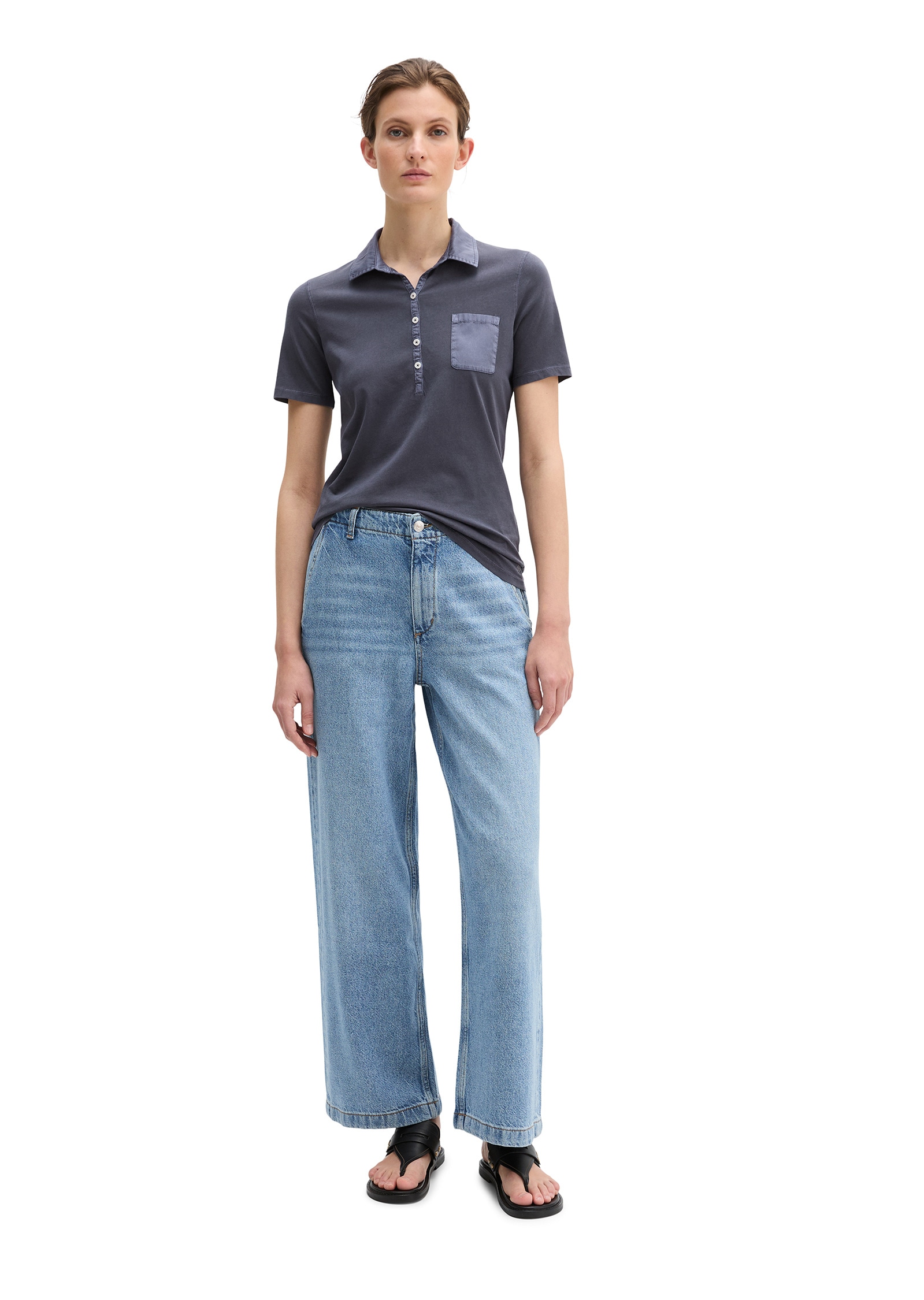 Marc O'Polo Poloshirt »mit Material-Mix-Details«