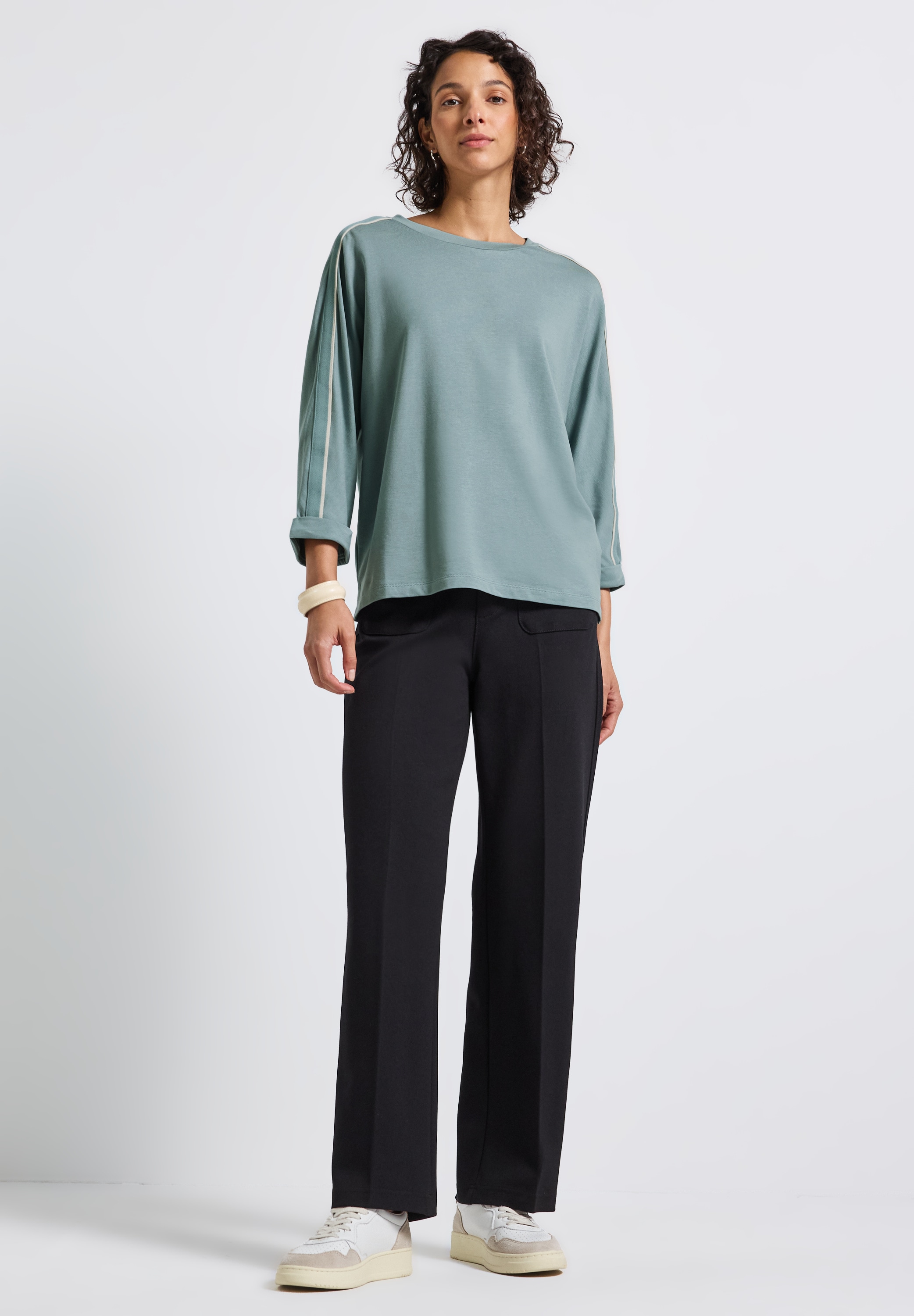 STREET ONE 3/4-Arm-Shirt, im soften Baumwoll-Mix