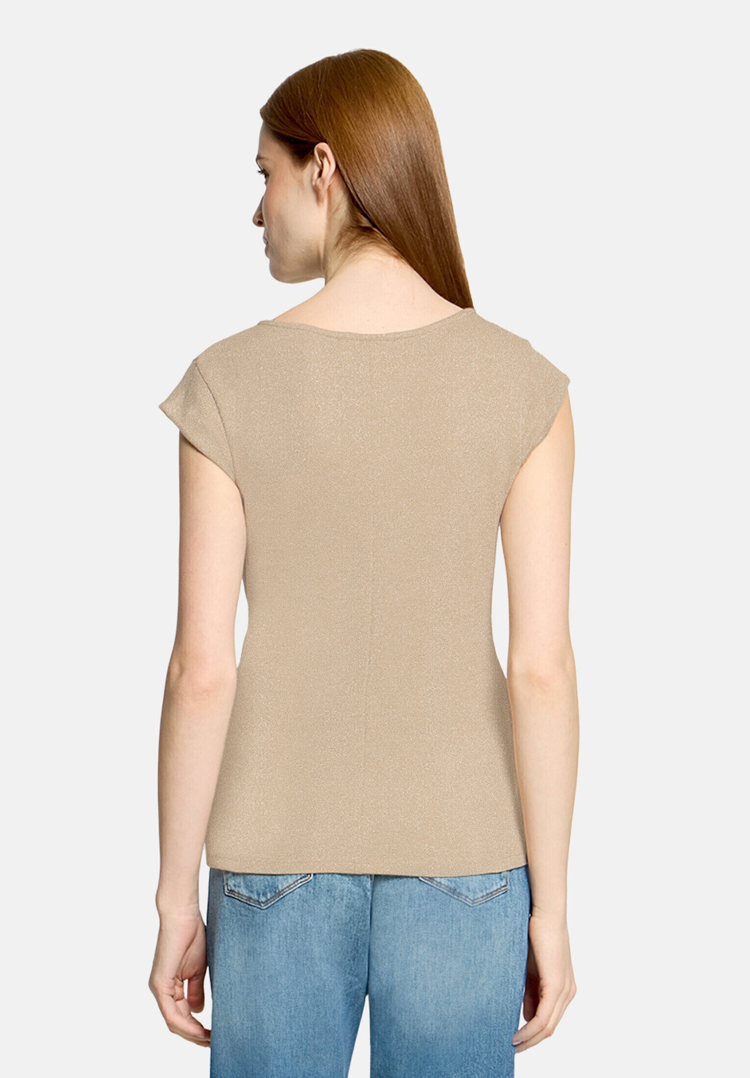Cartoon Kurzarmshirt »Damen mit Lurexfaden« 1